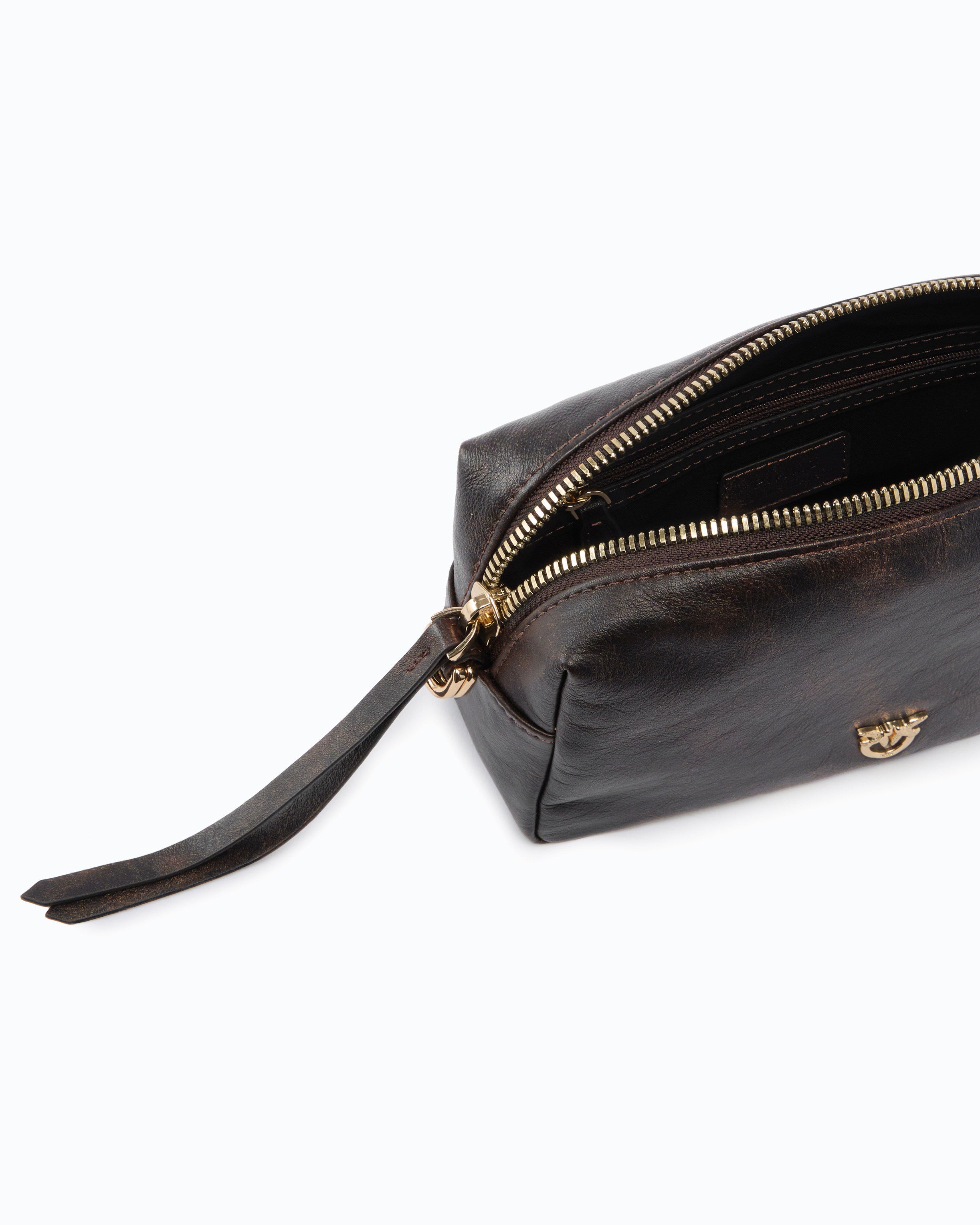 Pinko Triptych Bowling Bag torebka kuferek skórzana