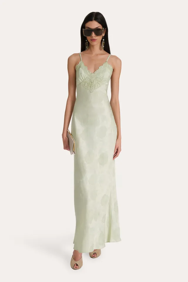 Elie Tahari Savannah Dress sukienka Sage Mist żakardowa