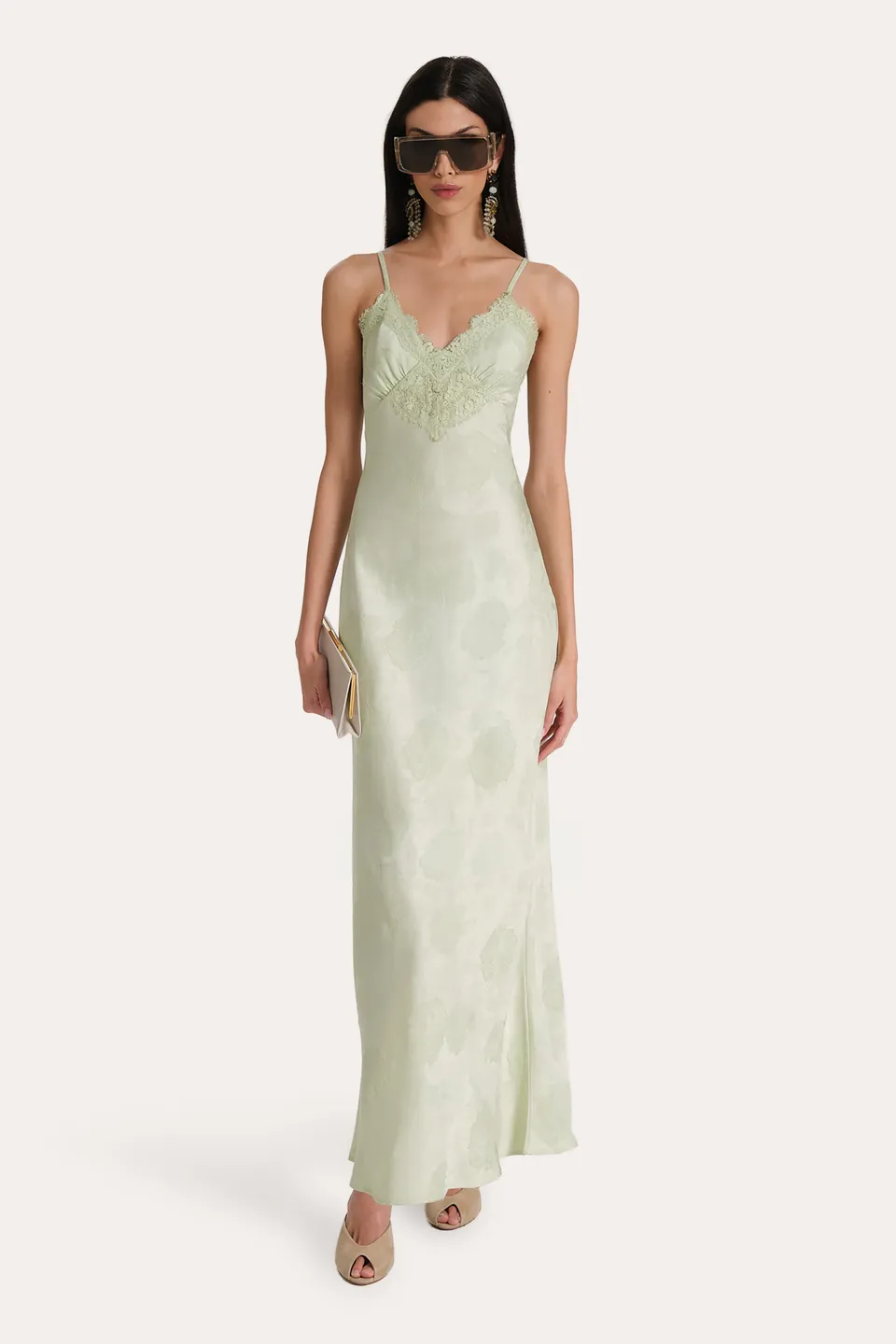 Elie Tahari Savannah Dress sukienka Sage Mist żakardowa