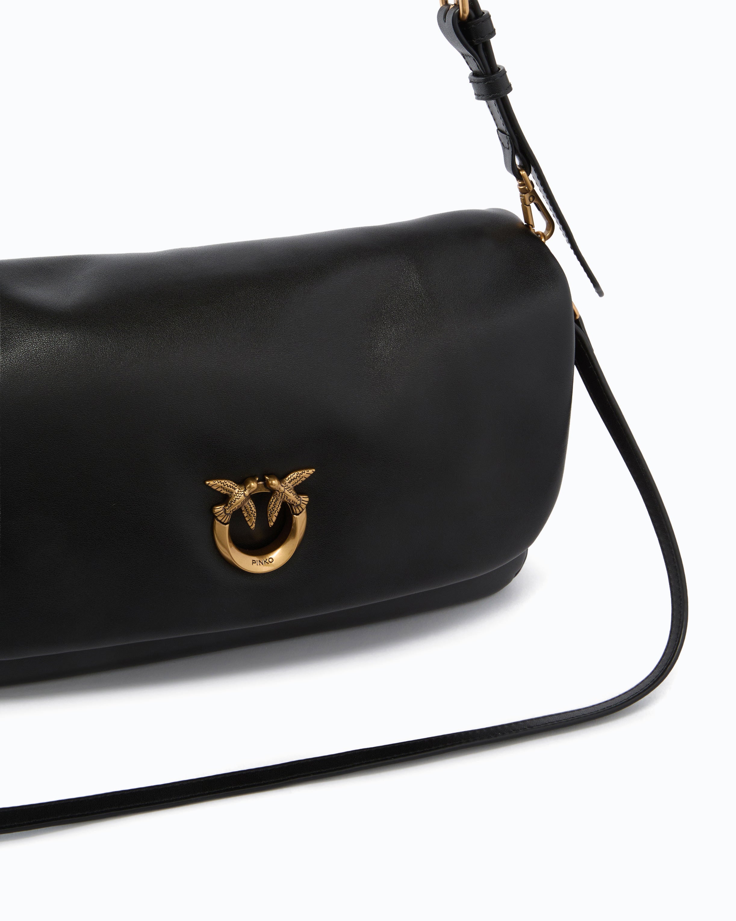 Pinko Love Bag Click Soft torebka skórzana czarna