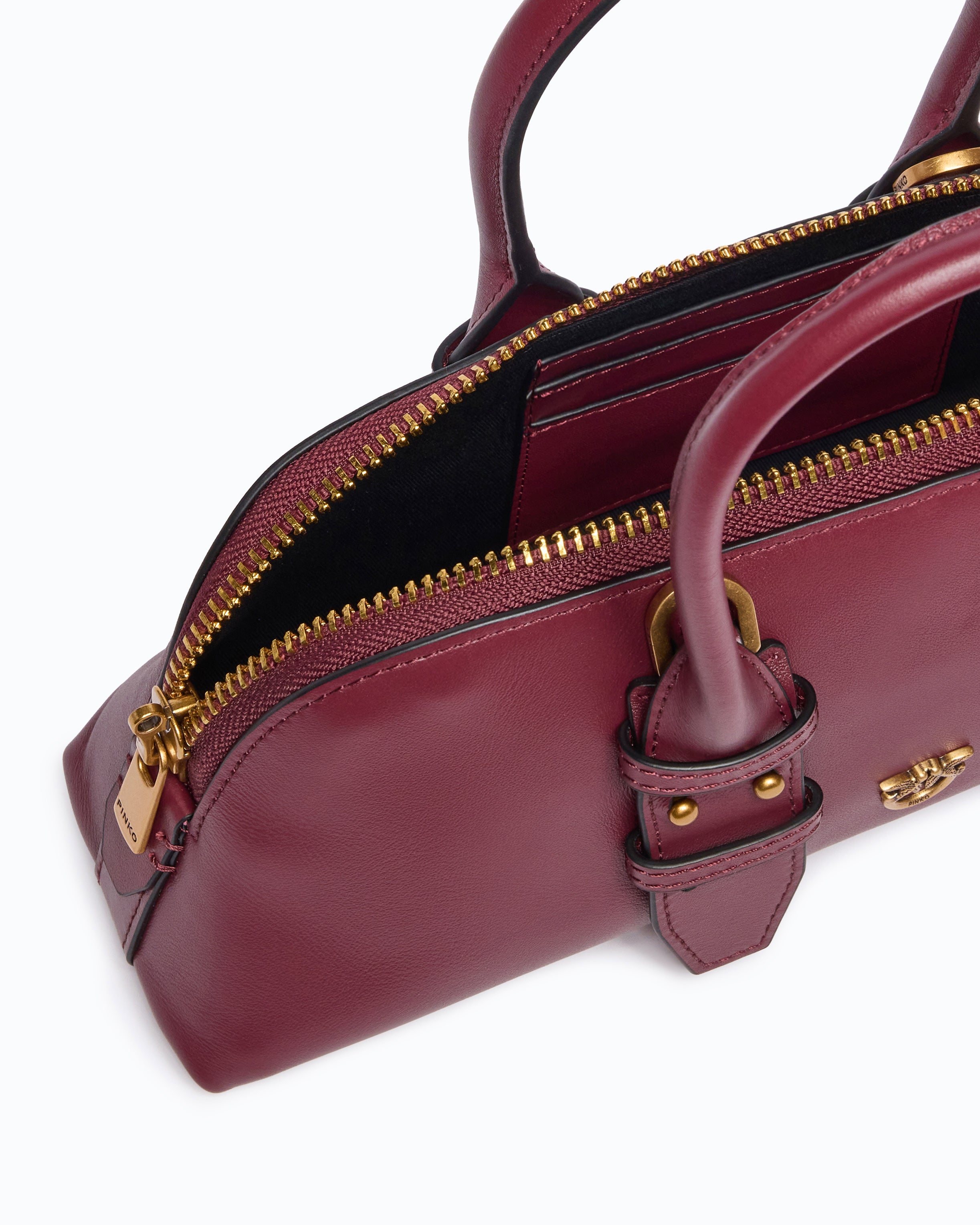 Pinko Escape Bag Bowling torebka brązowa skóra