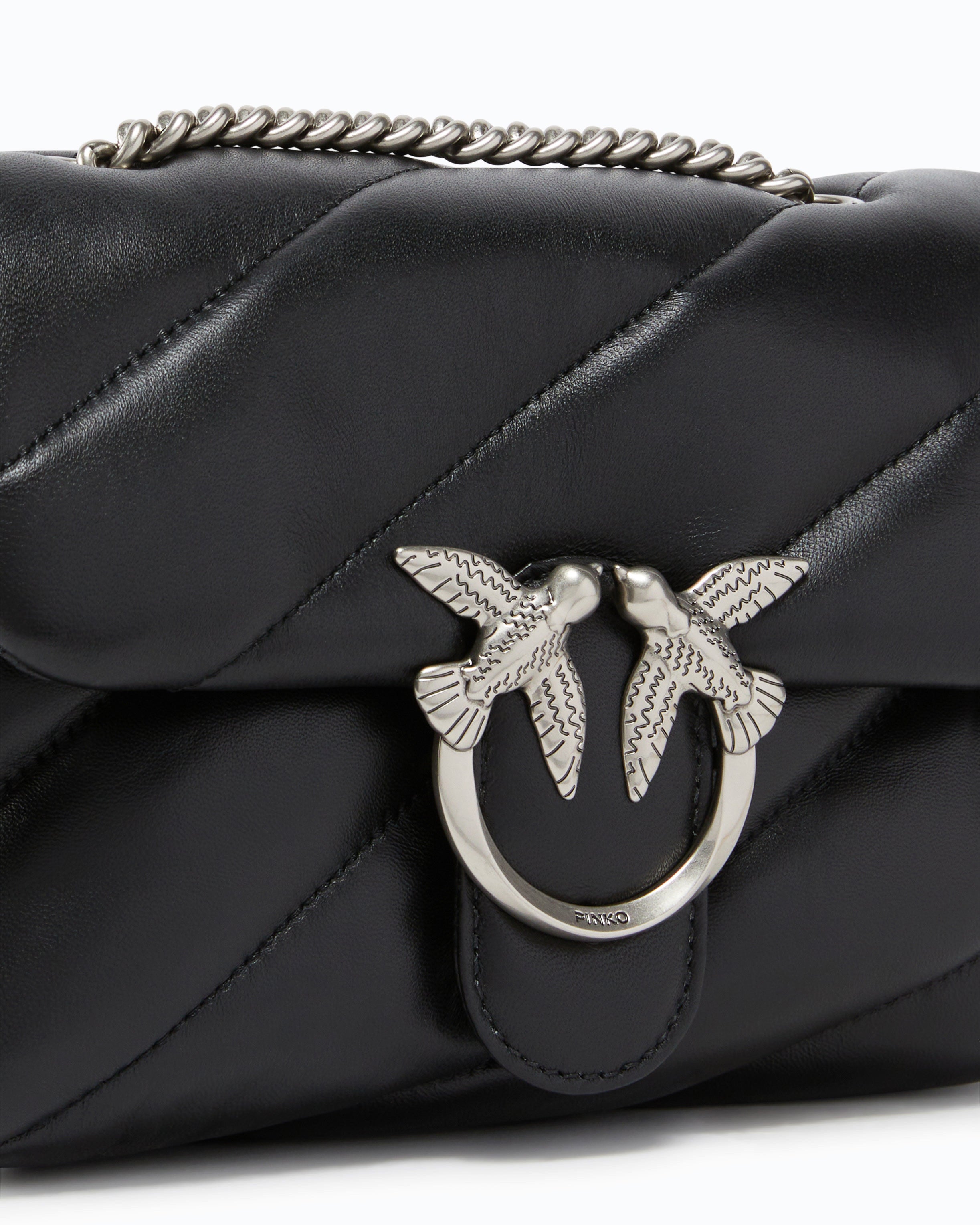 Pinko Mini Love Bag Puff torebka czarna nappa