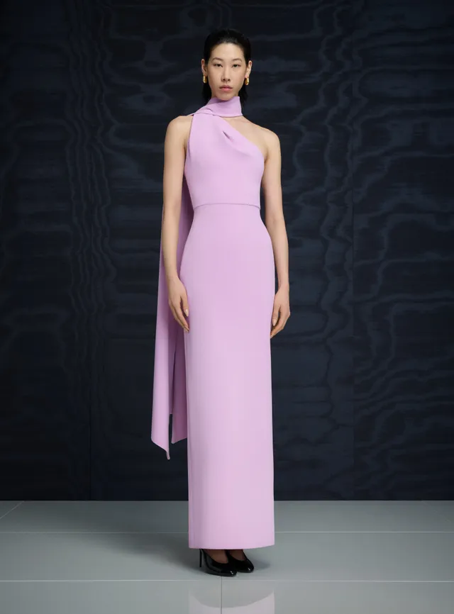 Solace London Demi Maxi sukienka koktajlowa wisteria lila