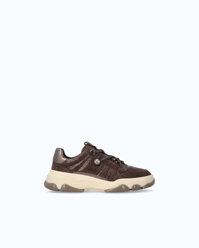 Pinko Athena 01 sneakersy brązowe skóra