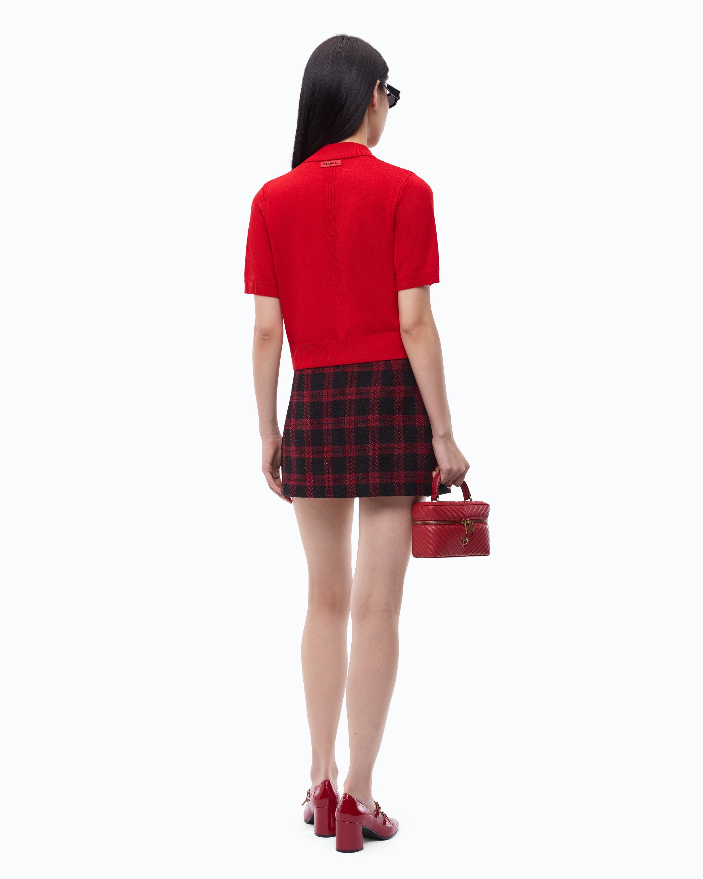 Pinko Gorgona Polo Shirt polo wełna kaszmir