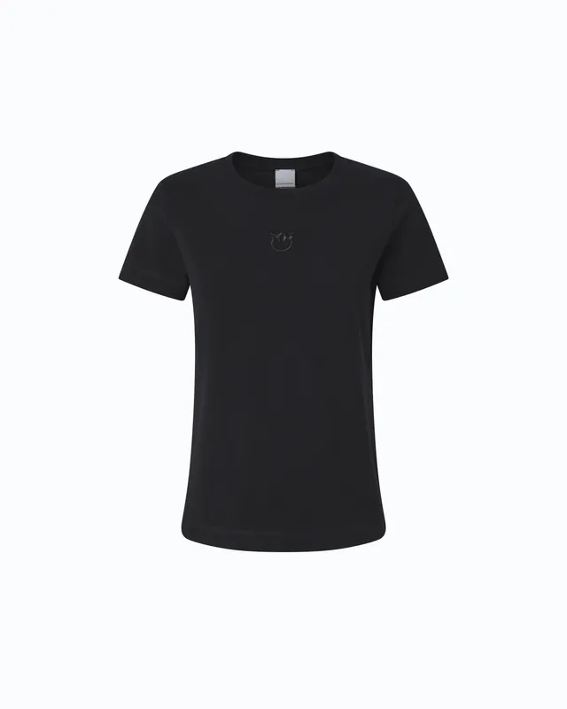 Pinko Bussolotto t-shirt z haftowanym logo Love Birds