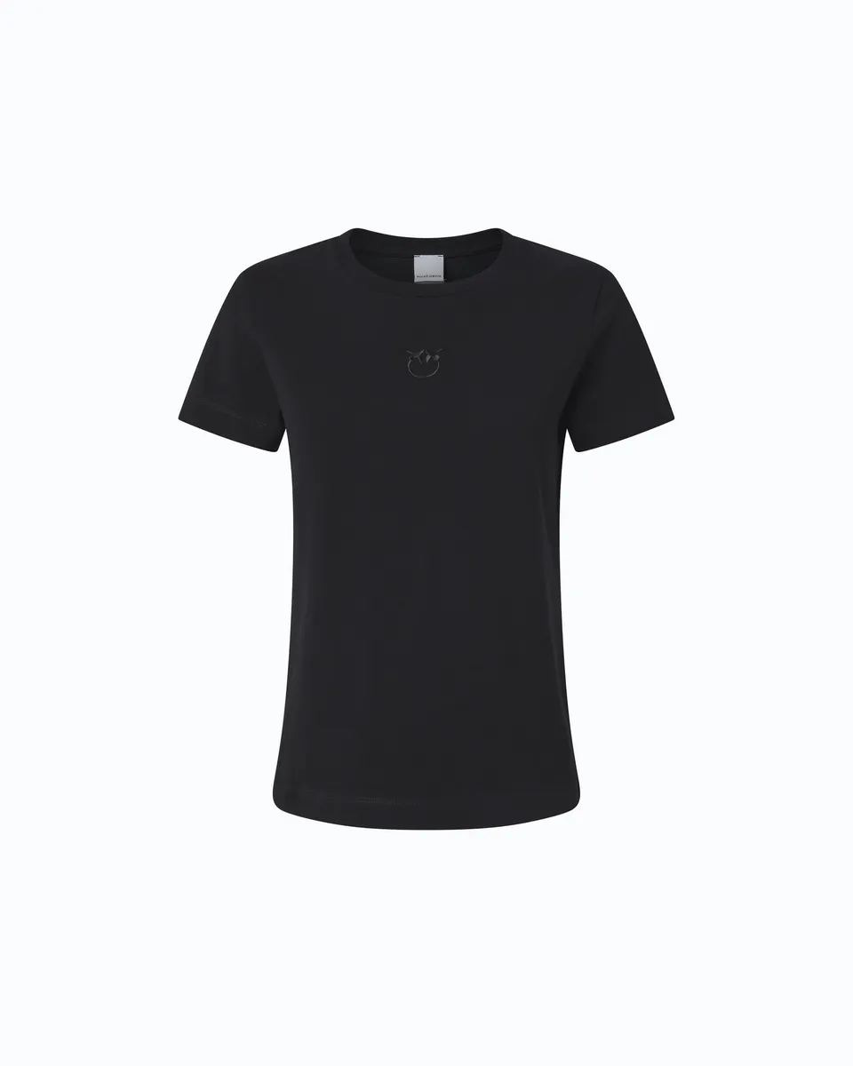 Pinko Bussolotto t-shirt z haftowanym logo Love Birds