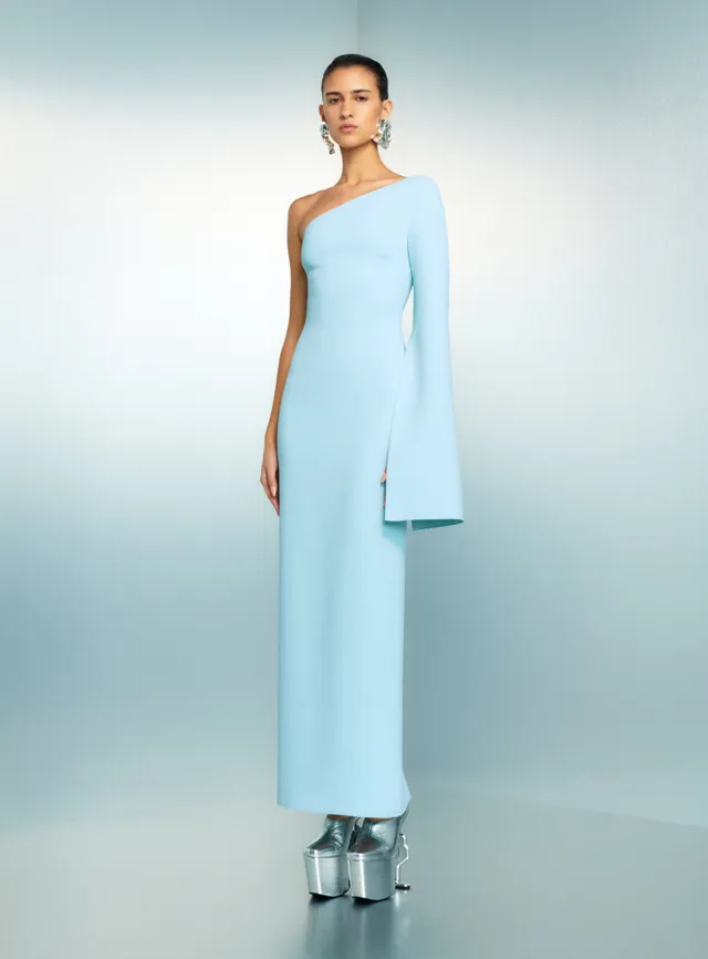 Solace London The Alina sukienka wieczorowa błękitna maxi