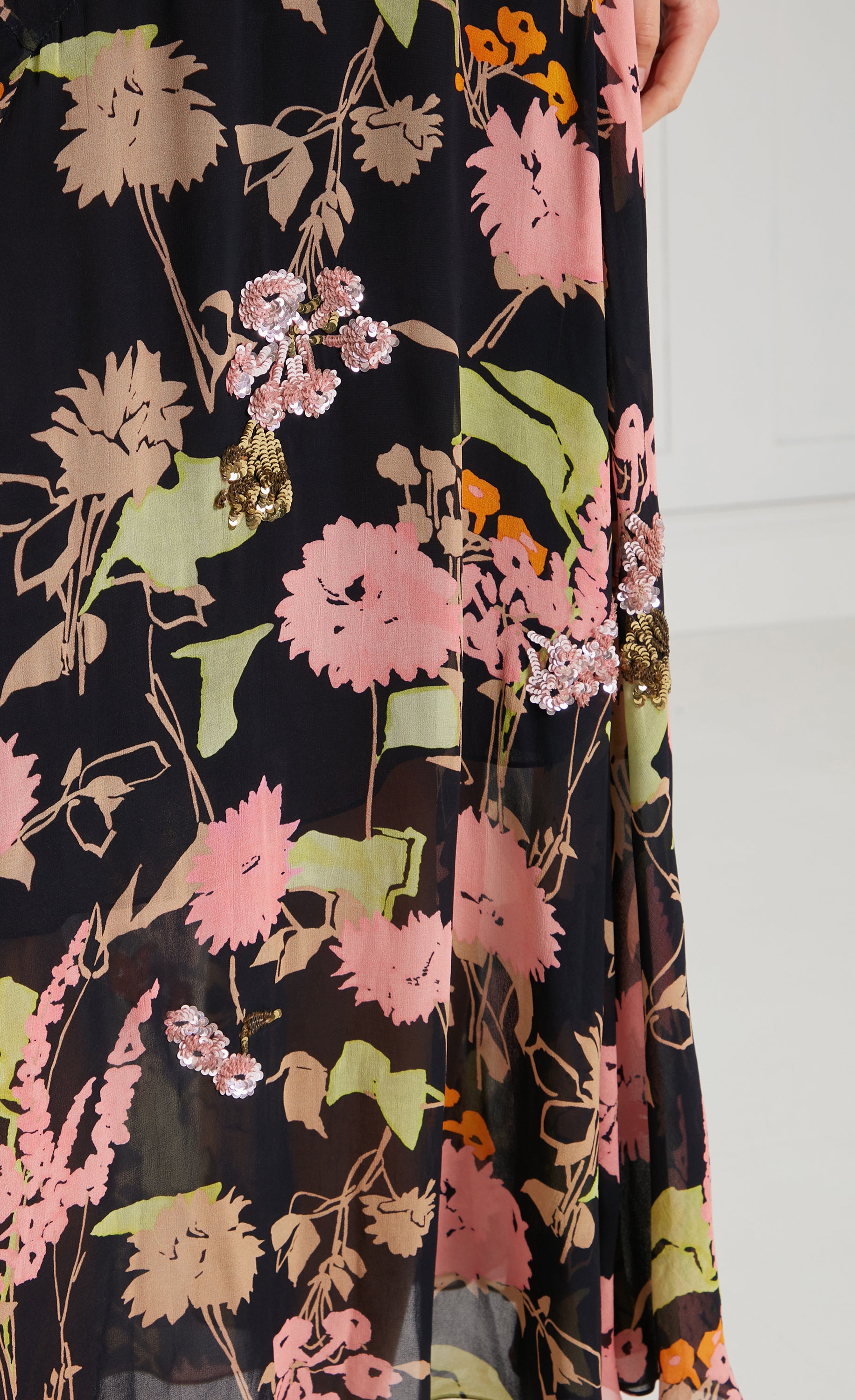 Temperley London Maisie Skirt spódnica midi Black Mix