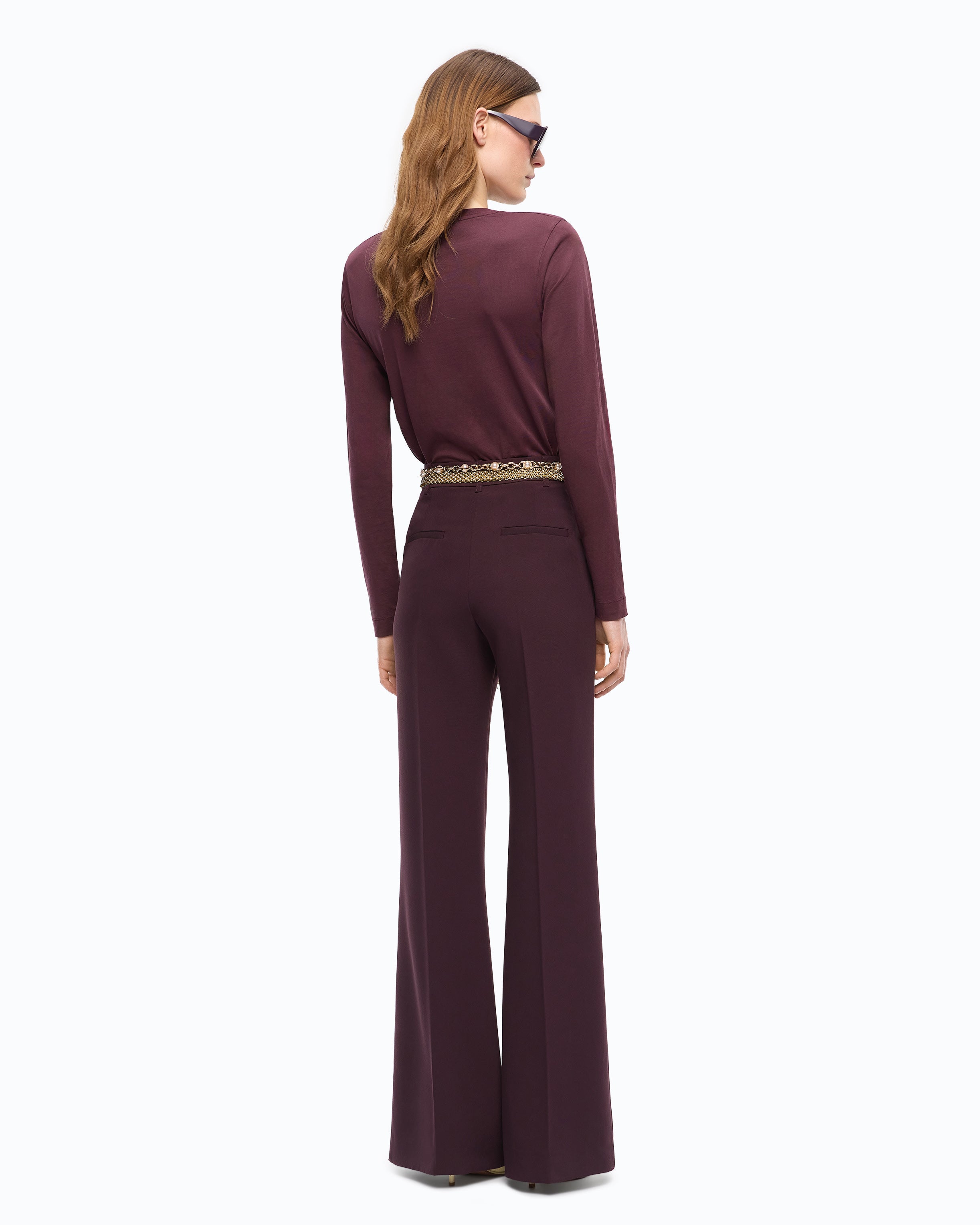 Pinko Toblino longsleeve bordowy bawełniany Love Birds
