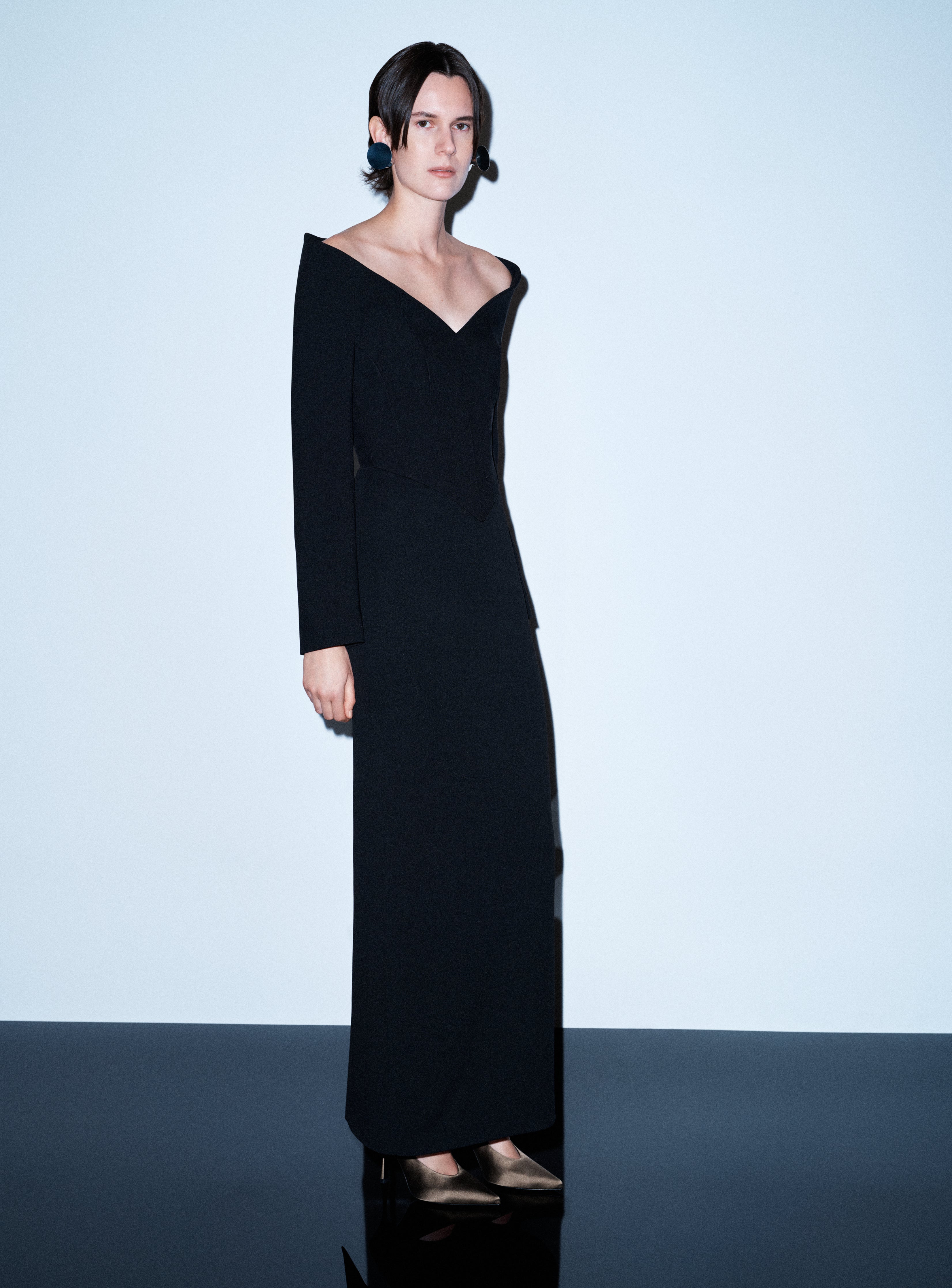 SOLACE LONDON Martine sukienka wieczorowa czarna maxi