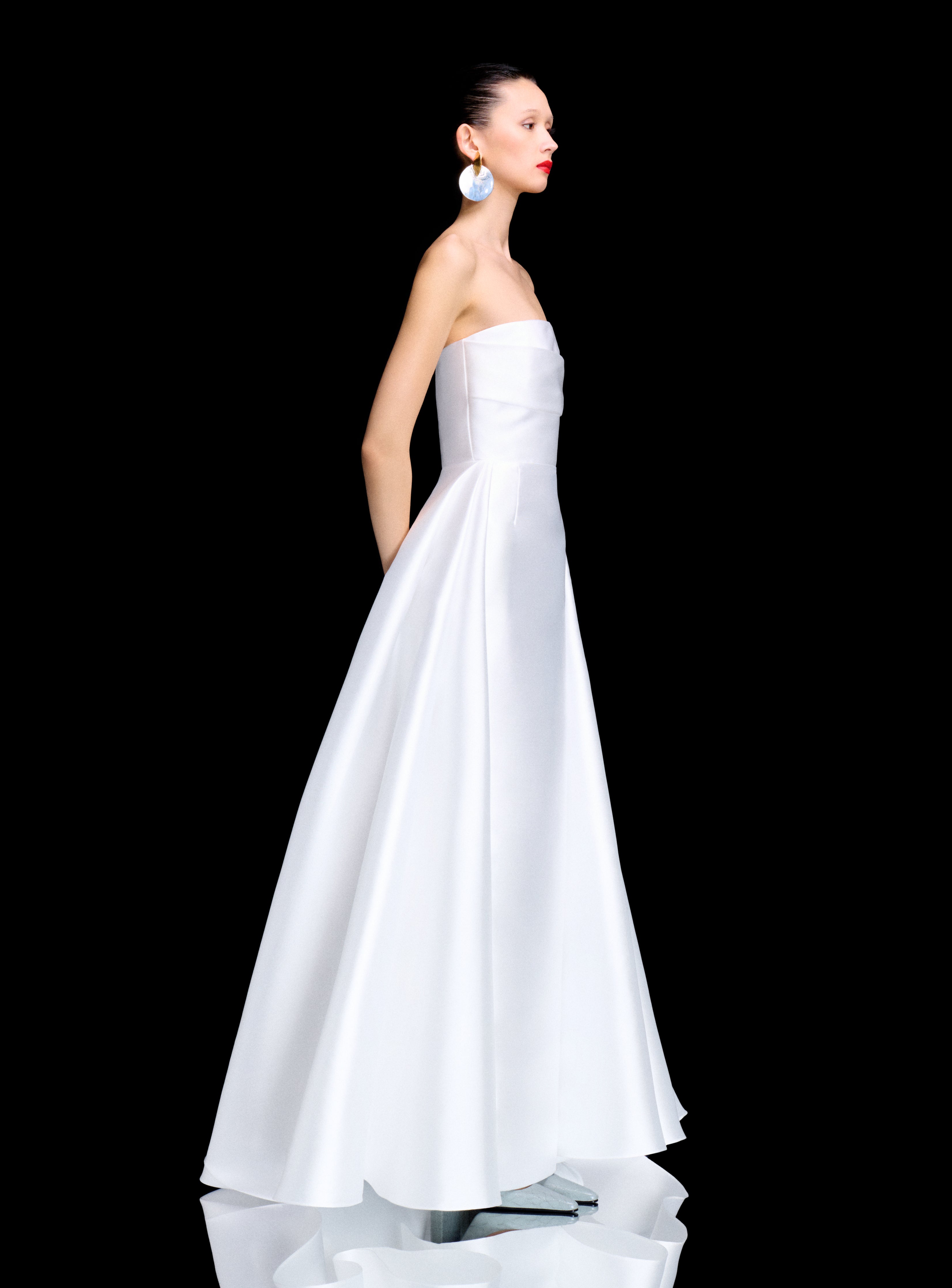 Solace London Tiffany sukienka Cream ślubna maxi