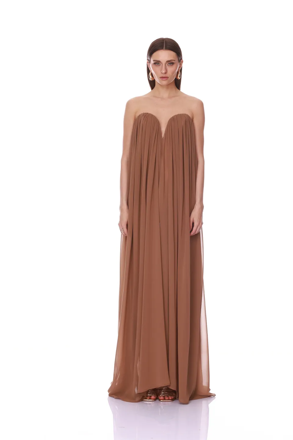 Bronx and Banco Wanda Chiffon sukienka maxi bez ramiączek