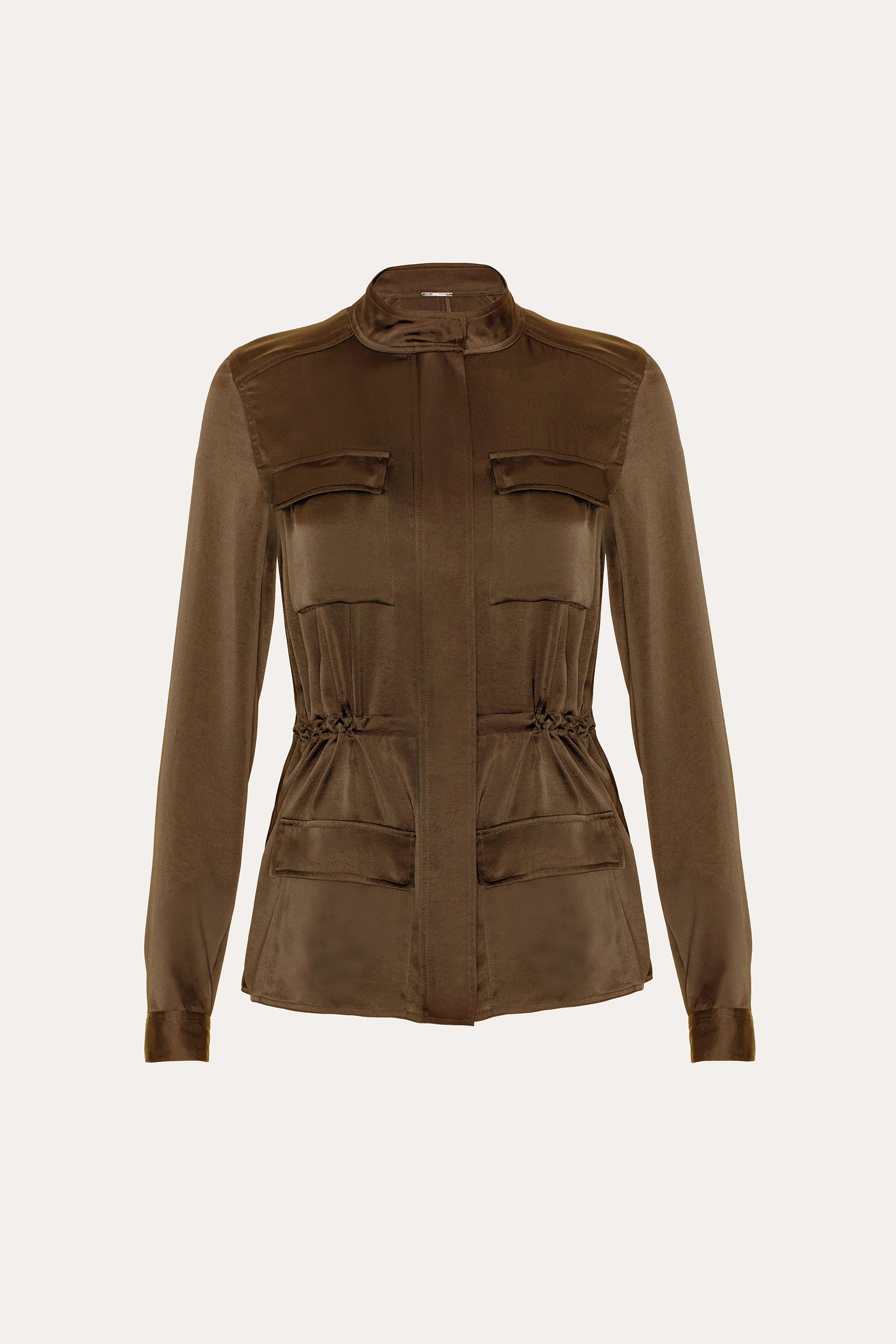 Elie Tahari Olivia Utility kurtka satynowa Savoy