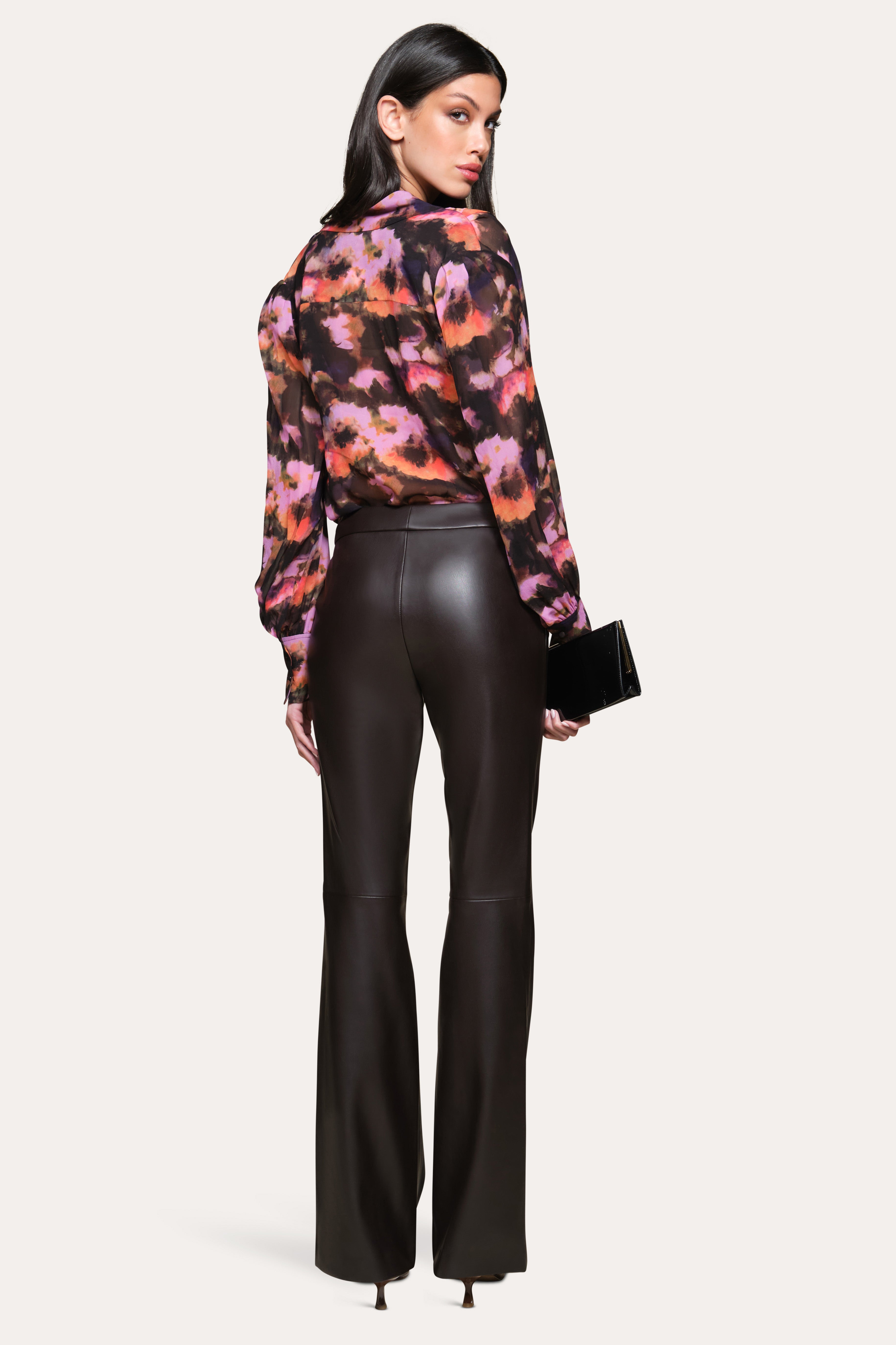 Elie Tahari Brushstroke Silk Blouse bluzka jedwabna Multi