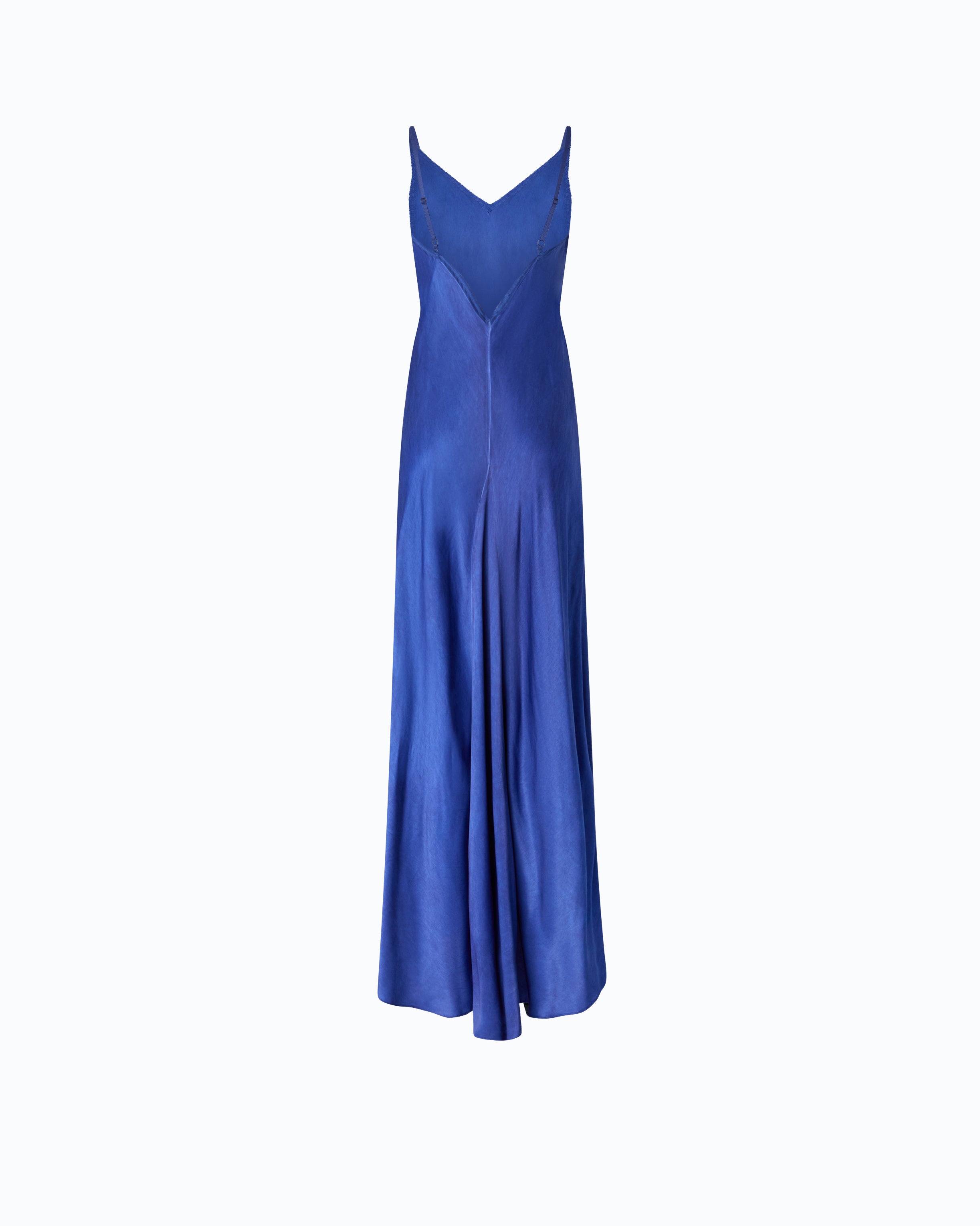 Pinko Viper Dress sukienka niebieska satyna długa