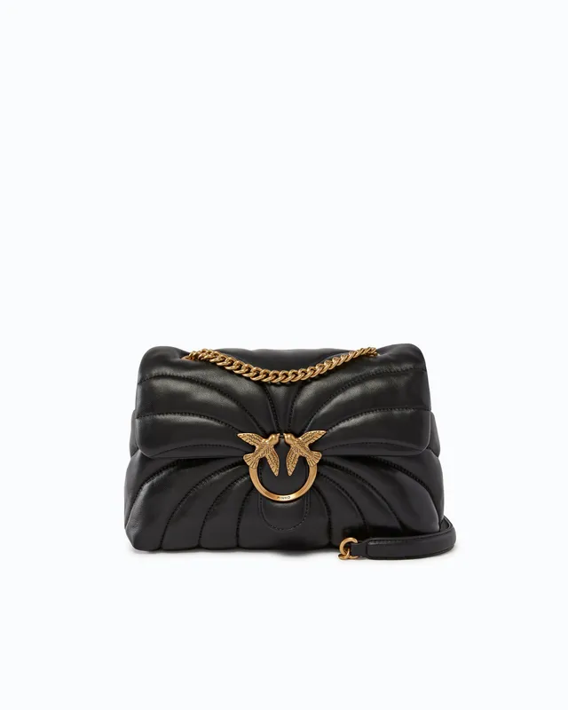 Pinko Love Bag Puff torebka czarna pikowana motyl