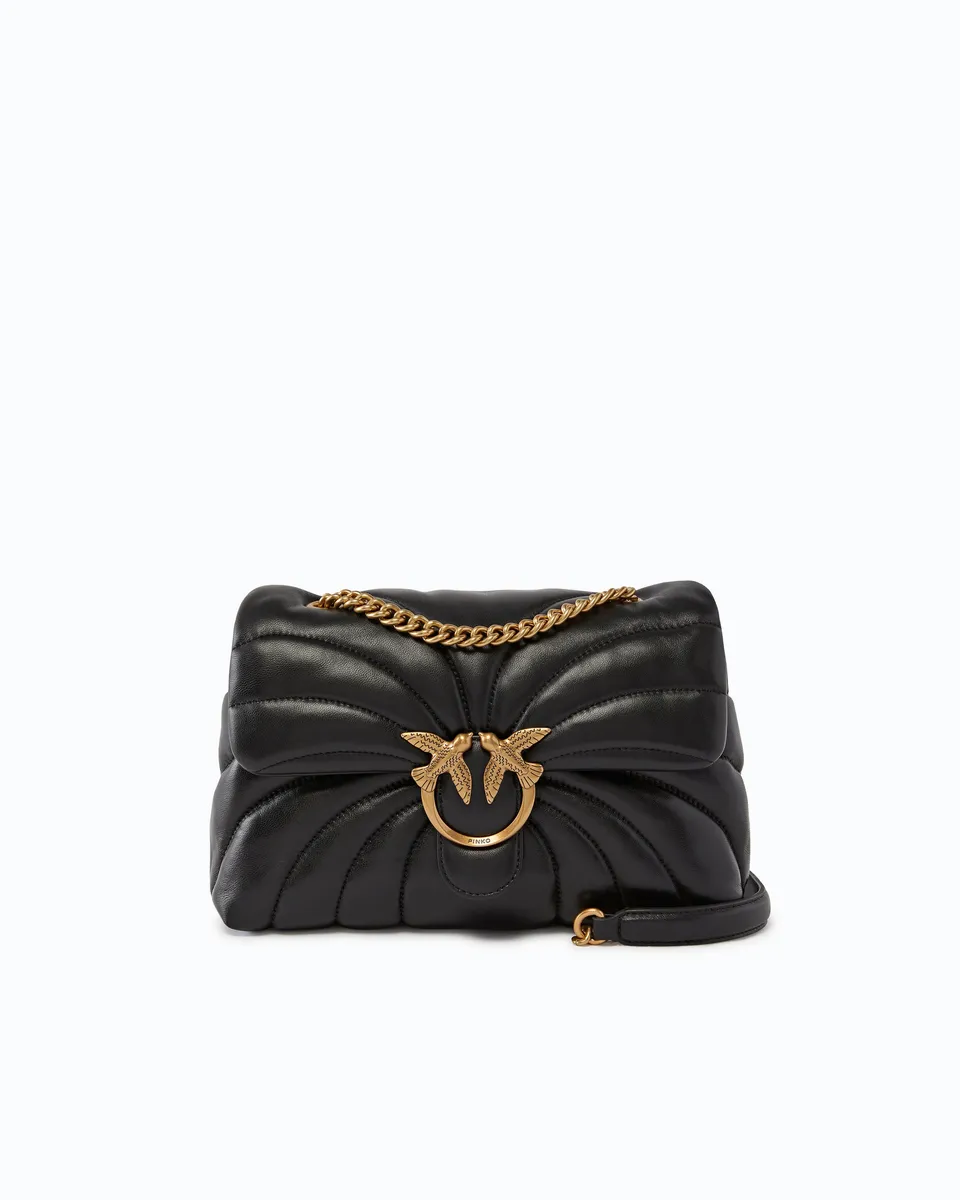 Pinko Love Bag Puff torebka czarna pikowana motyl