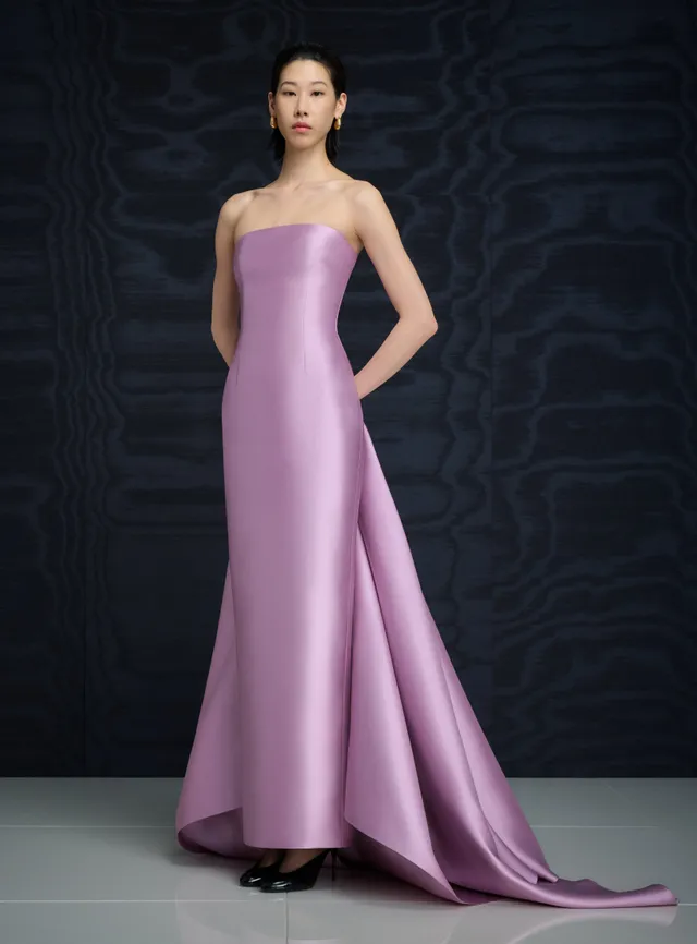 Solace London Imani sukienka wieczorowa liliowa maxi
