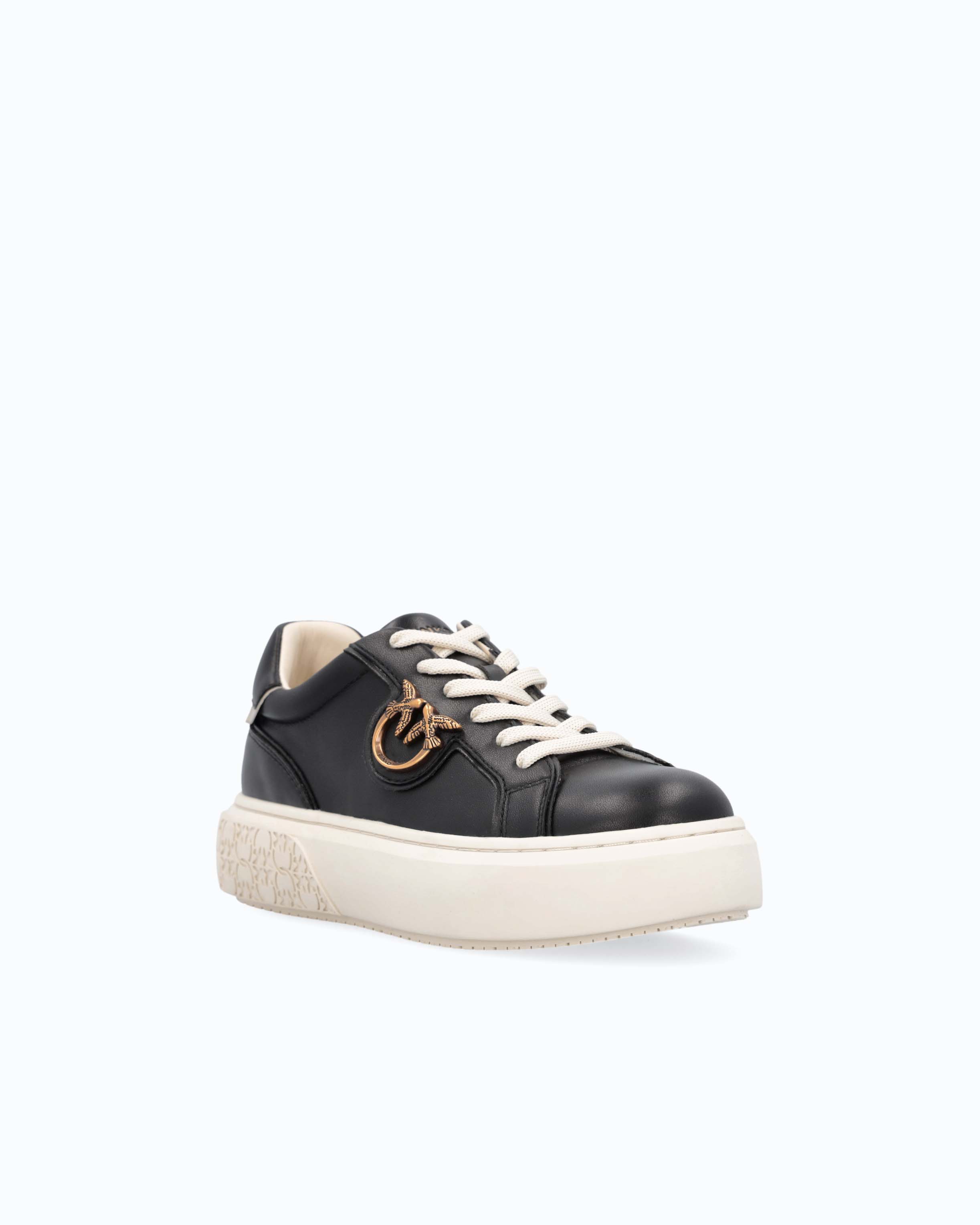 Pinko Yoko 01 sneakersy flatform z metalowym logo