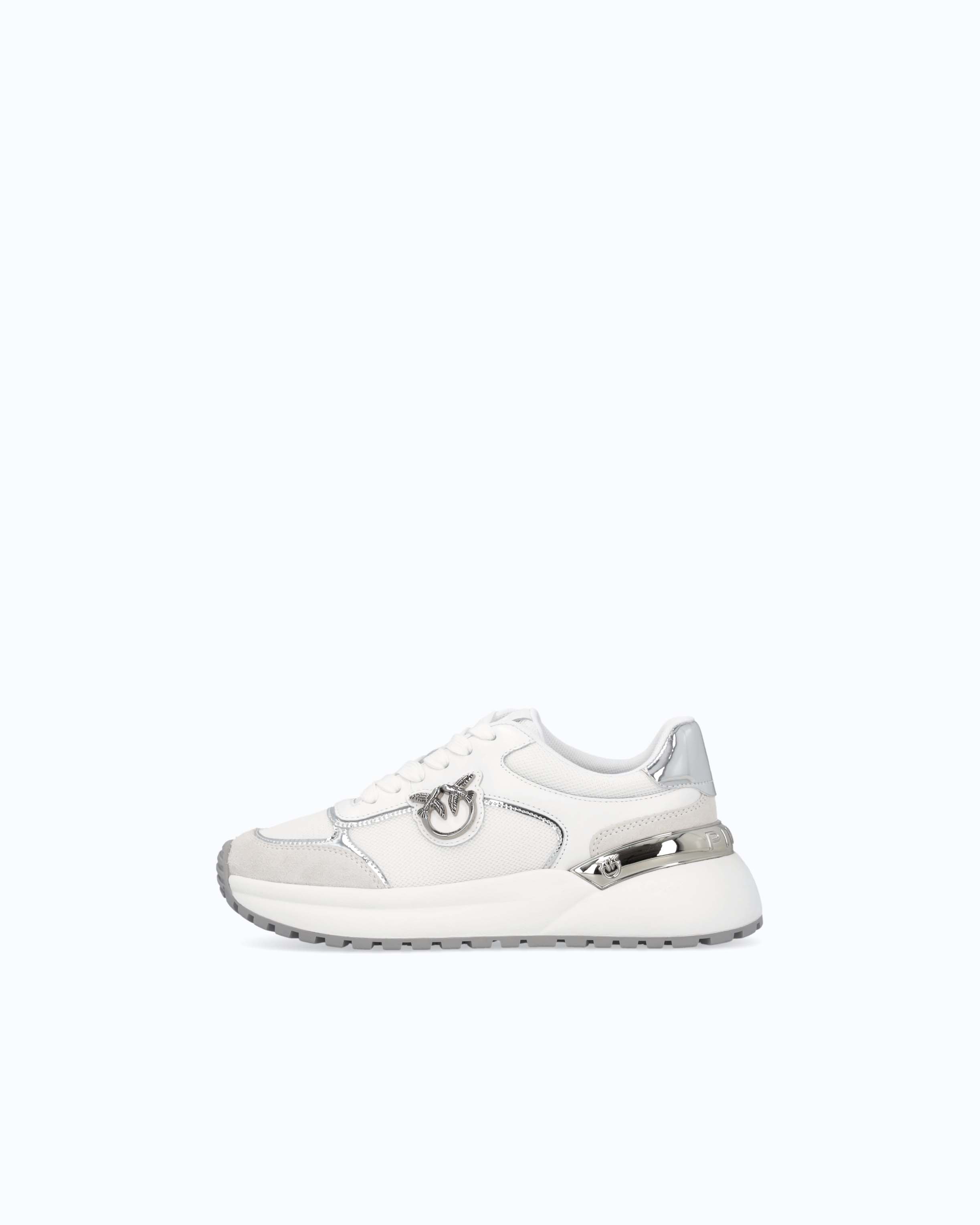 Pinko sneakersy damskie z logo lustrzane skóra ekologiczna