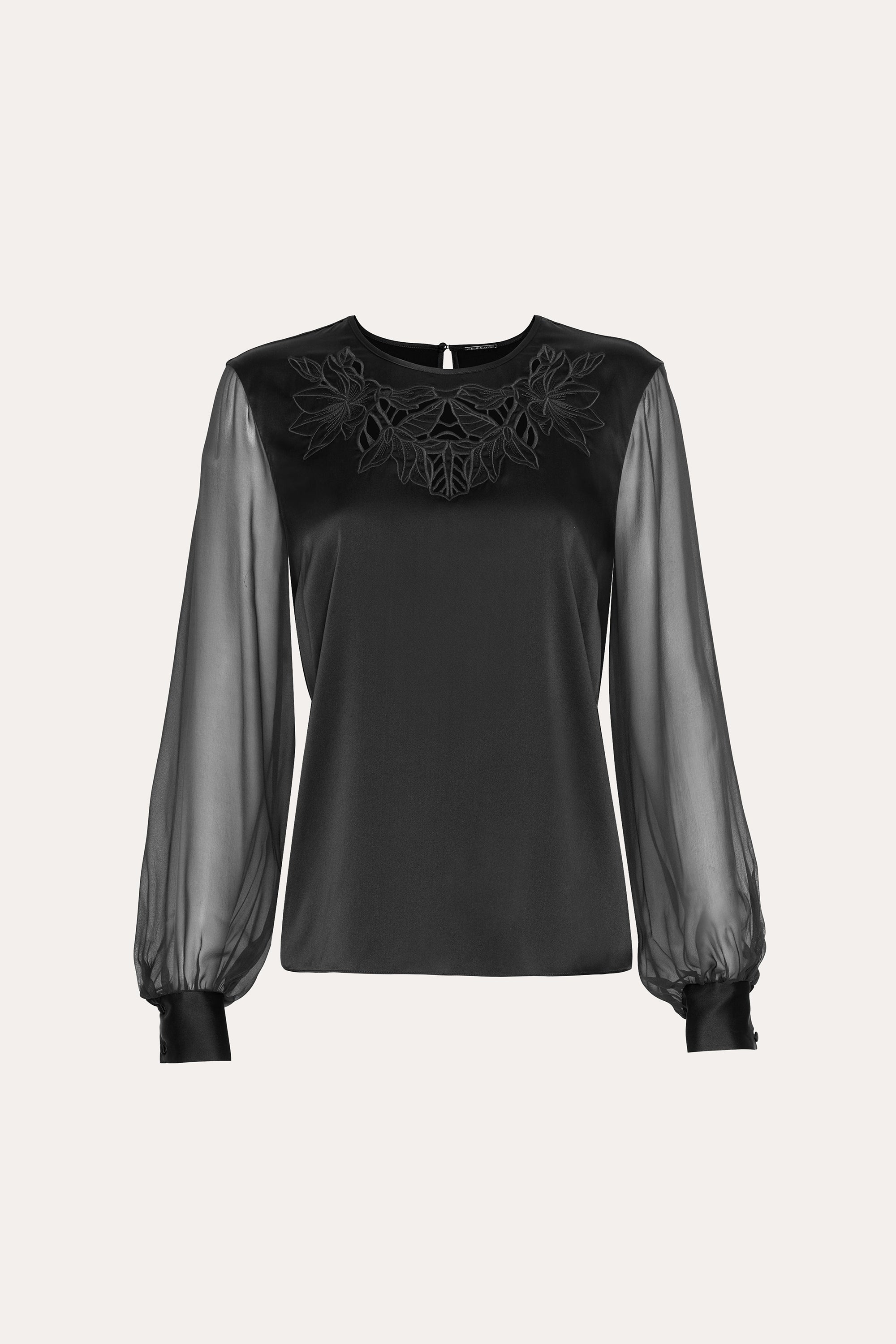 Elie Tahari Olivia E8053515 bluzka jedwabna czarna XS-XL