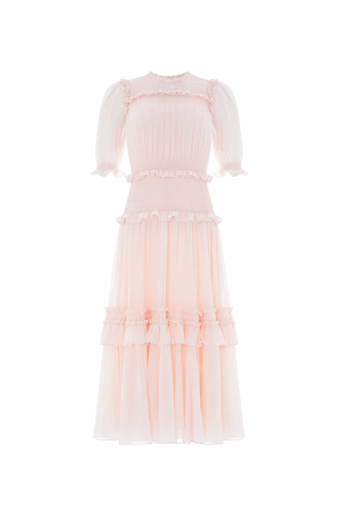 Needle & Thread Emilia Crepe Ballerina Dress sukienka różowa