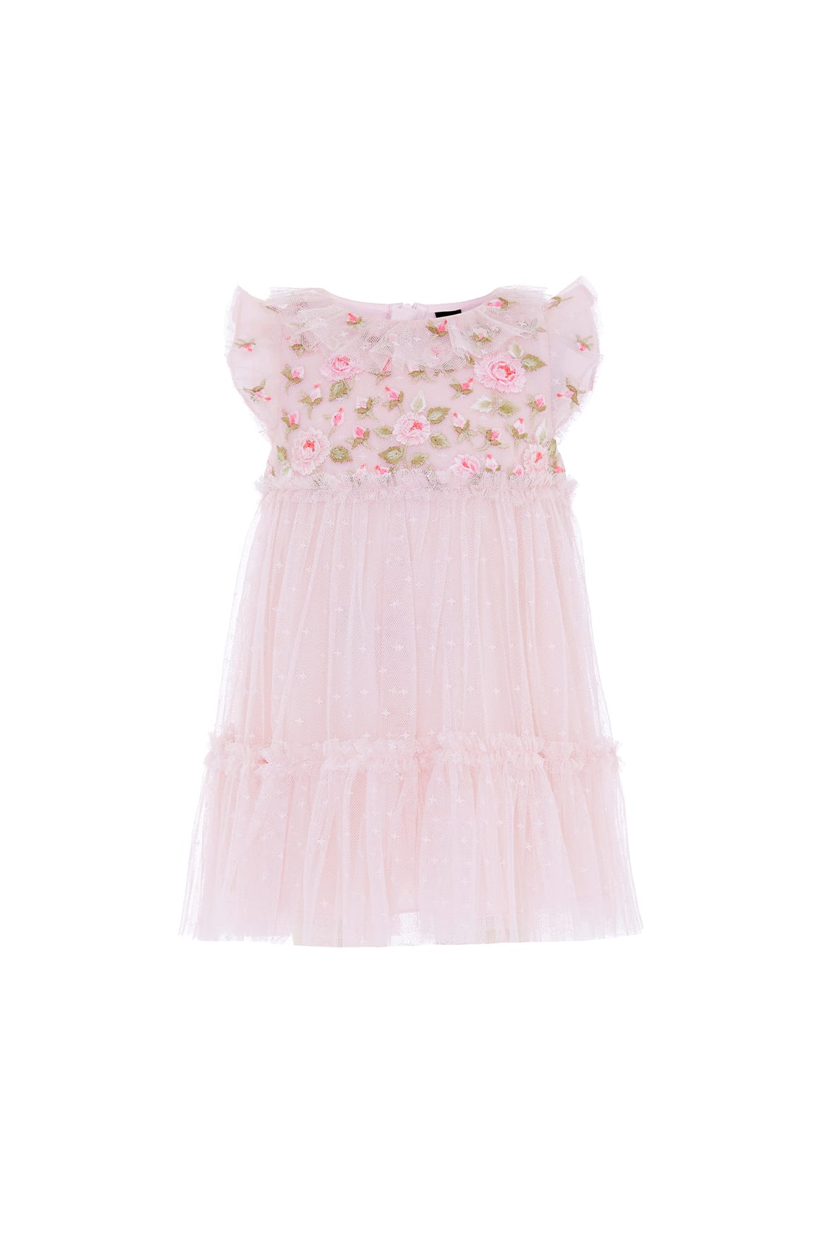 Needle & Thread Rose Bloom Bodice sukienka niemowlęca różowa haftowana