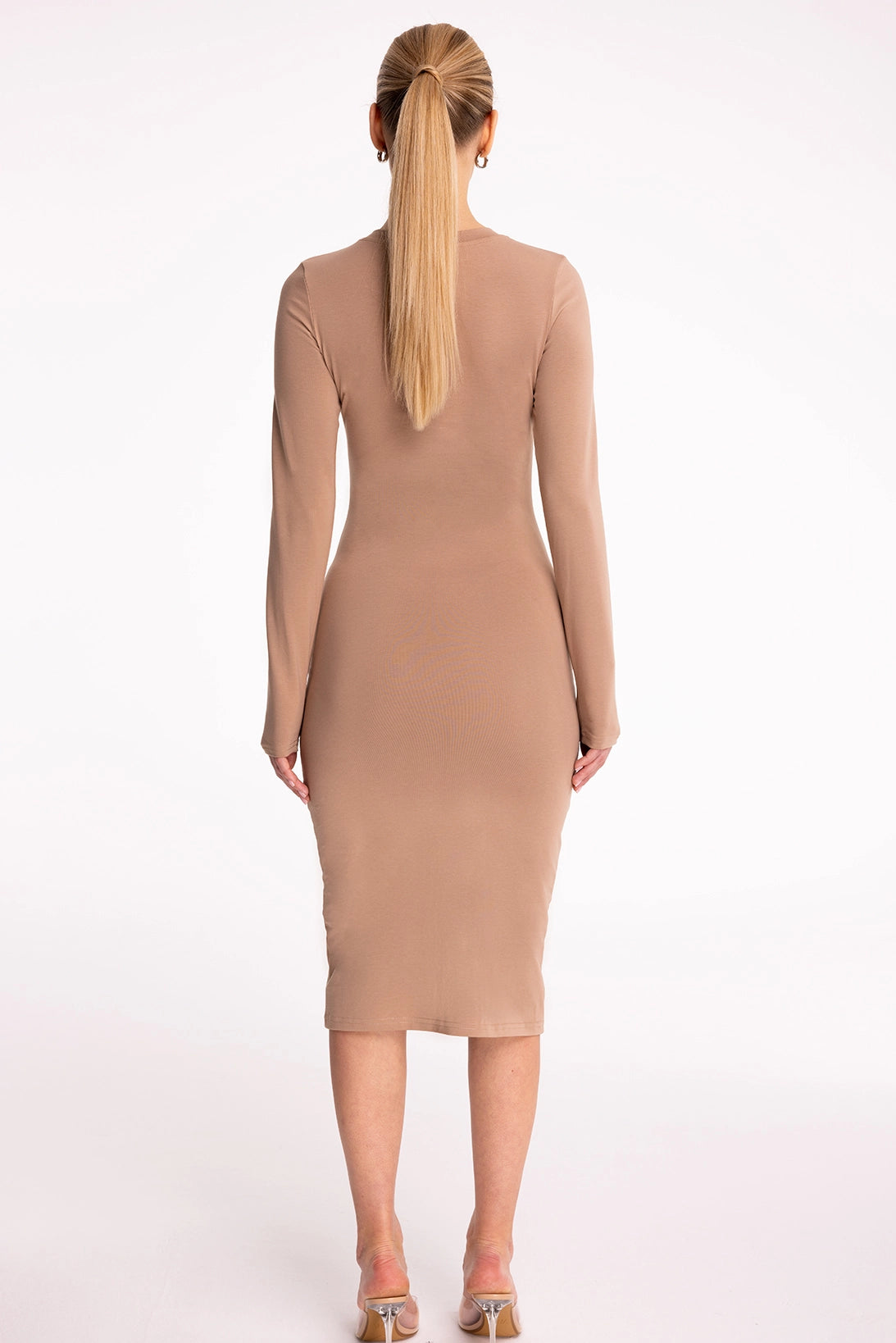 Nudyess Shape sukienka midi Warm bawełniana