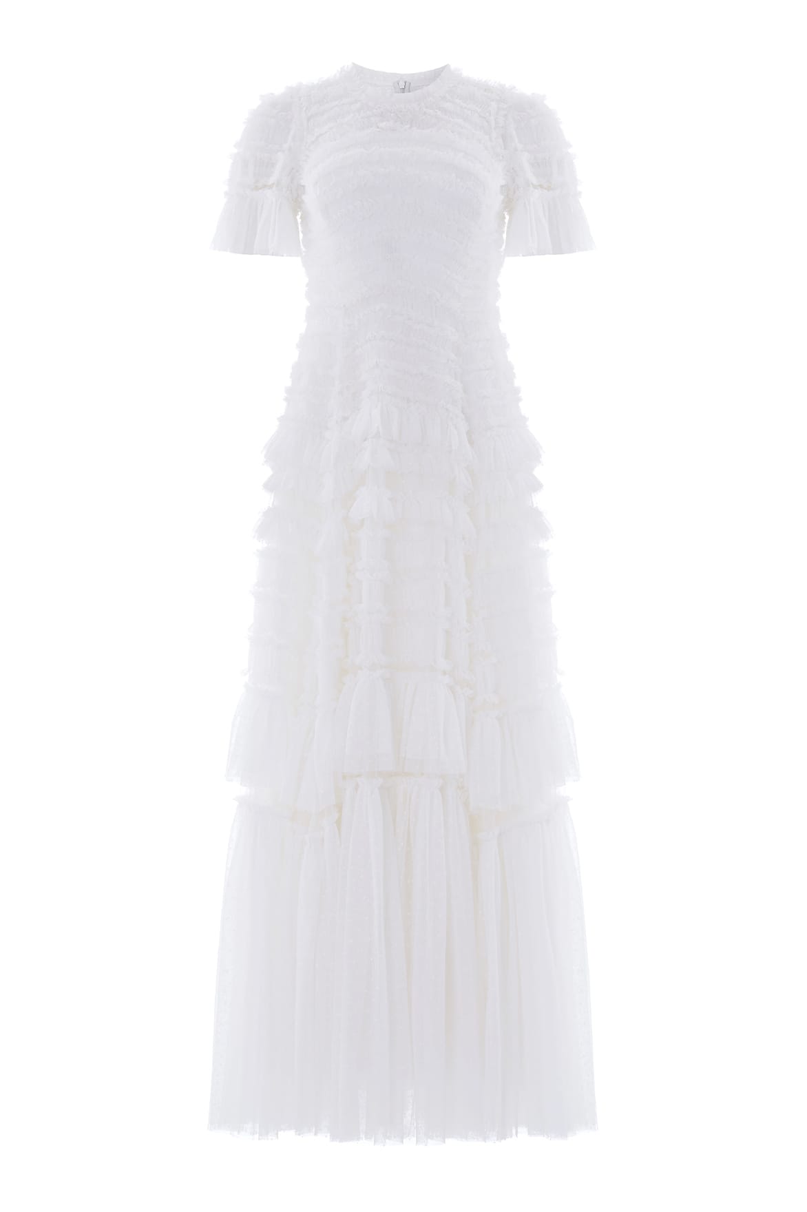 Needle & Thread Valentine Ruffle Gown sukienka biała maxi