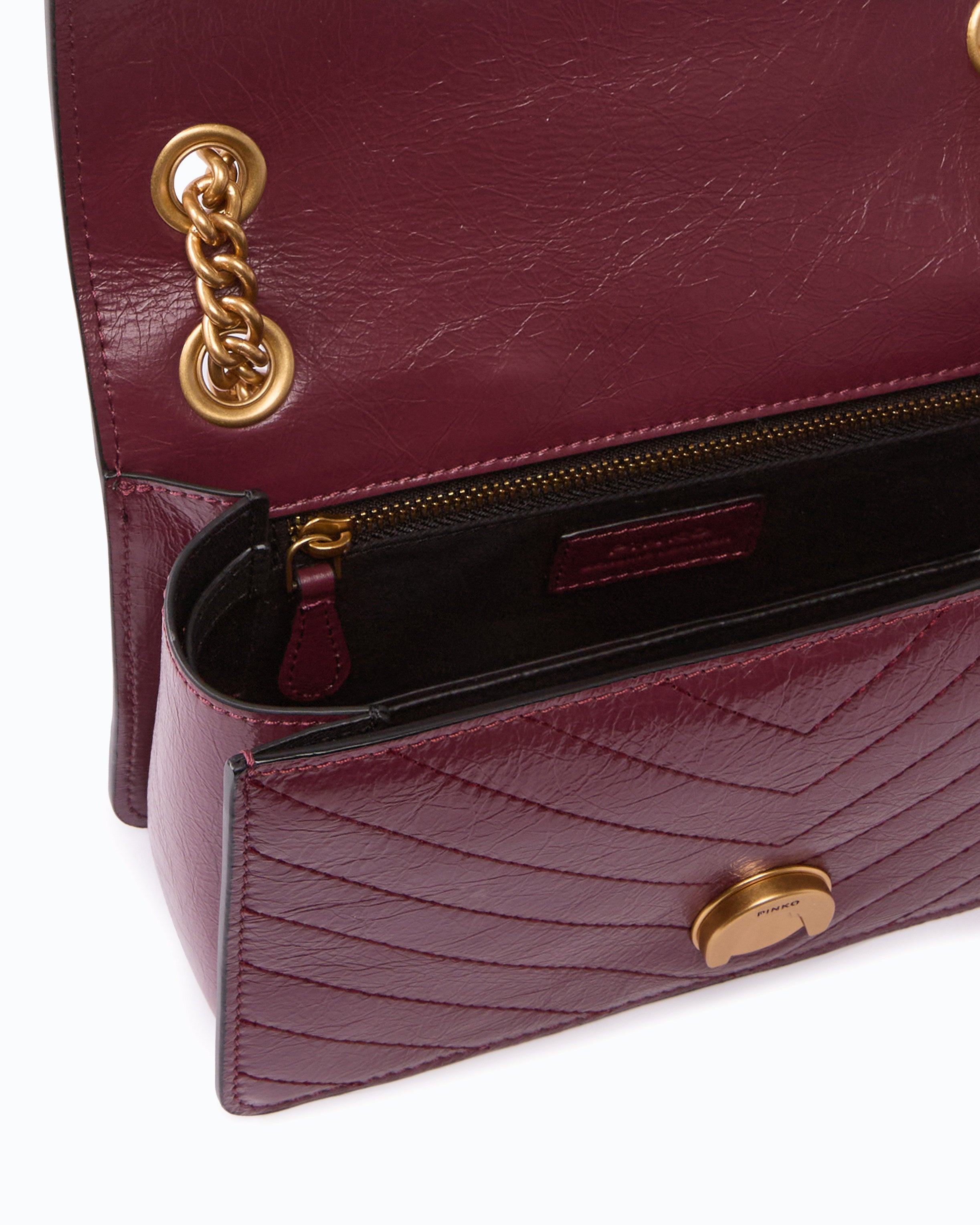 Pinko Mini Love Bag One Light torebka brązowa zygzak