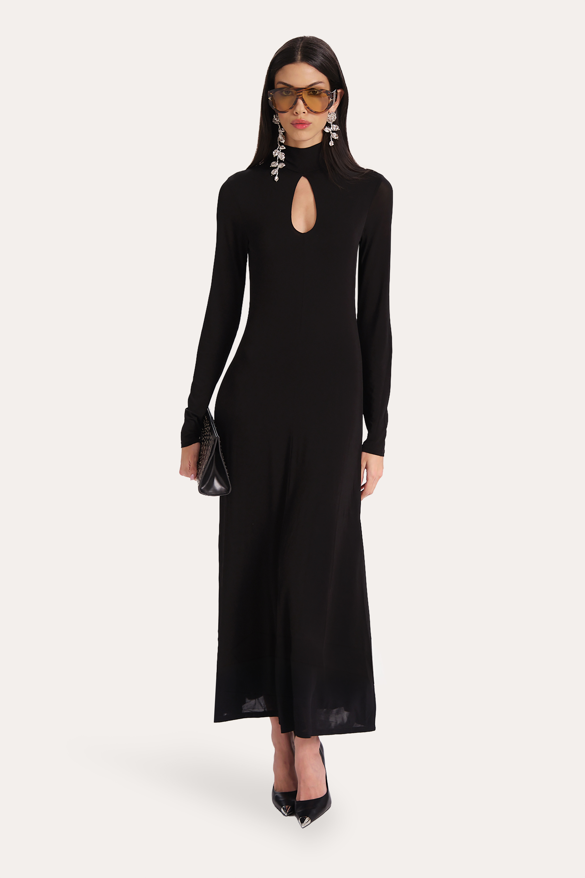 Elie Tahari Raven E8018606 sukienka midi czarna