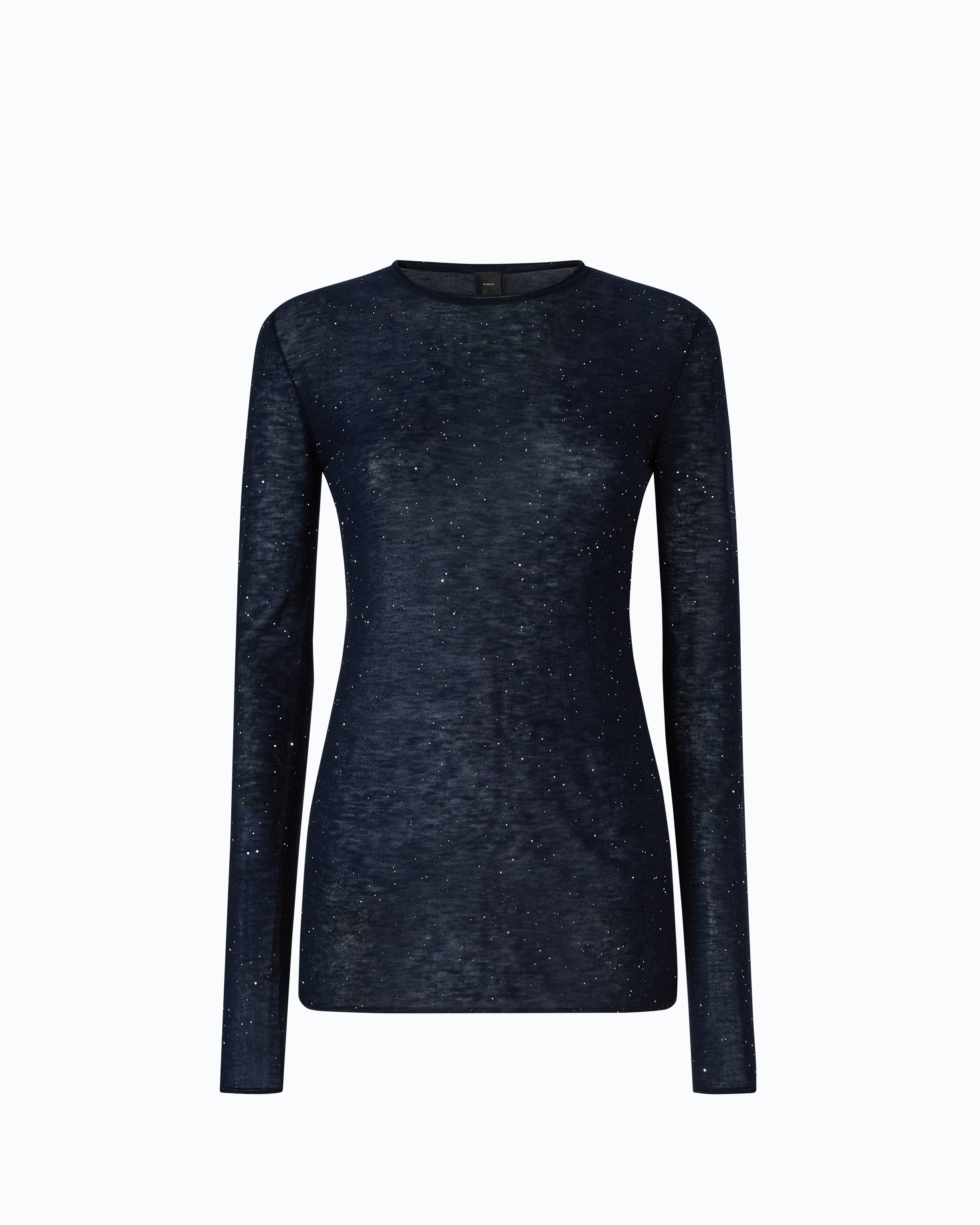 Pinko Pico Sweater sweter niebieski cekiny