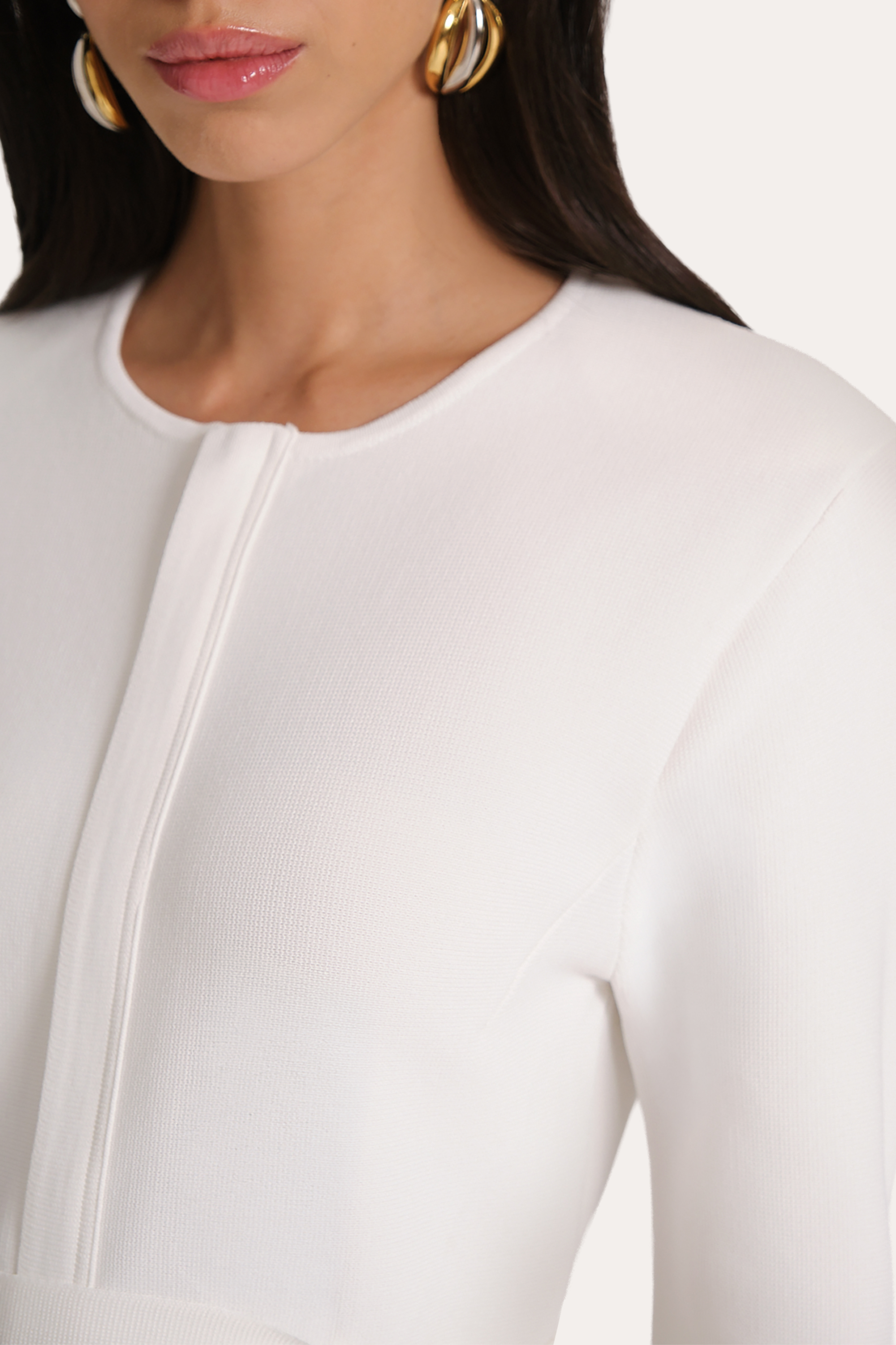Elie Tahari Blair E85YJ106 Top peplum biały