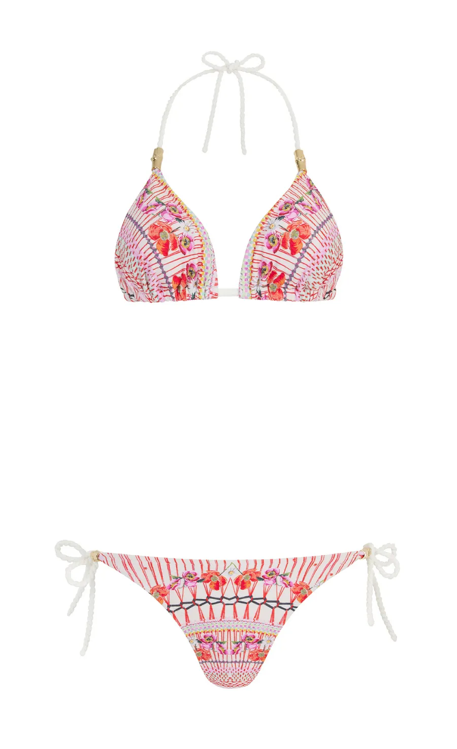 Temperley London Pomegranate góra bikini Pink Mix