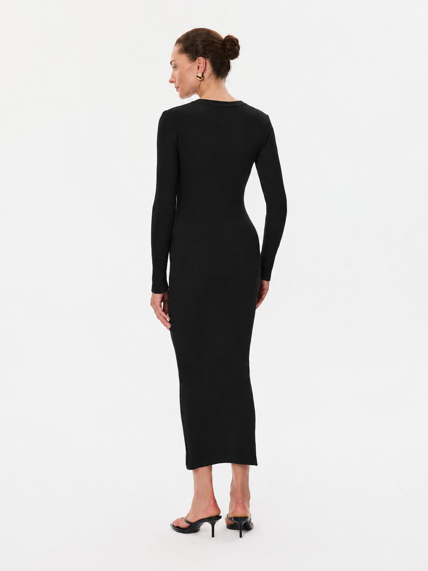 Nudyess Eos sukienka maxi czarna XS/S bawełna