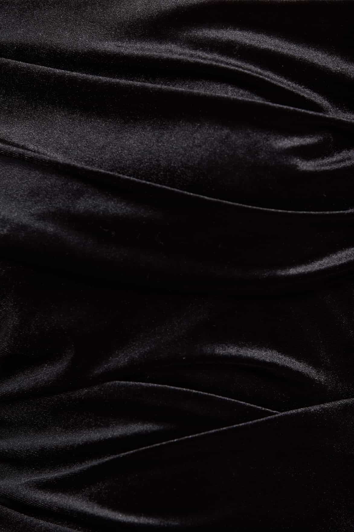 Needle & Thread Nova Velvet One-Shoulder suknia czarna welur