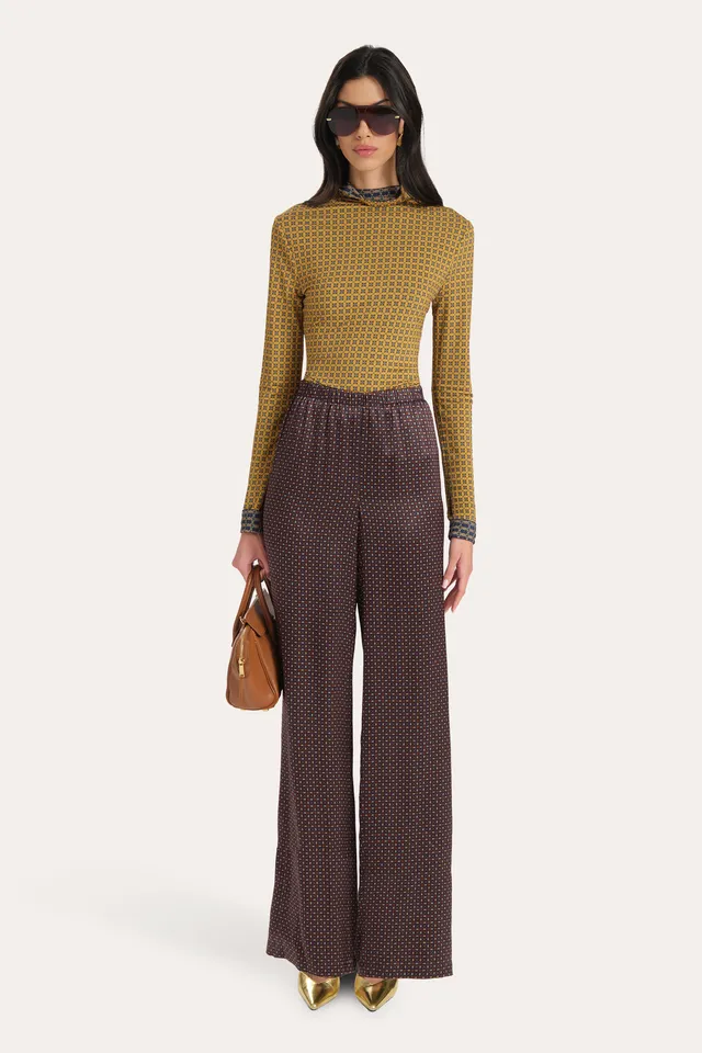 Elie Tahari Molly Reversible Top top golfik dwustronny