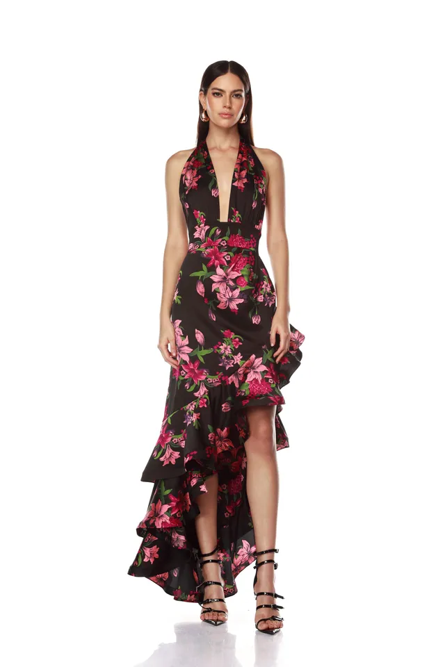 Bronx and Banco Bronte Pink Lily sukienka maxi L różowa