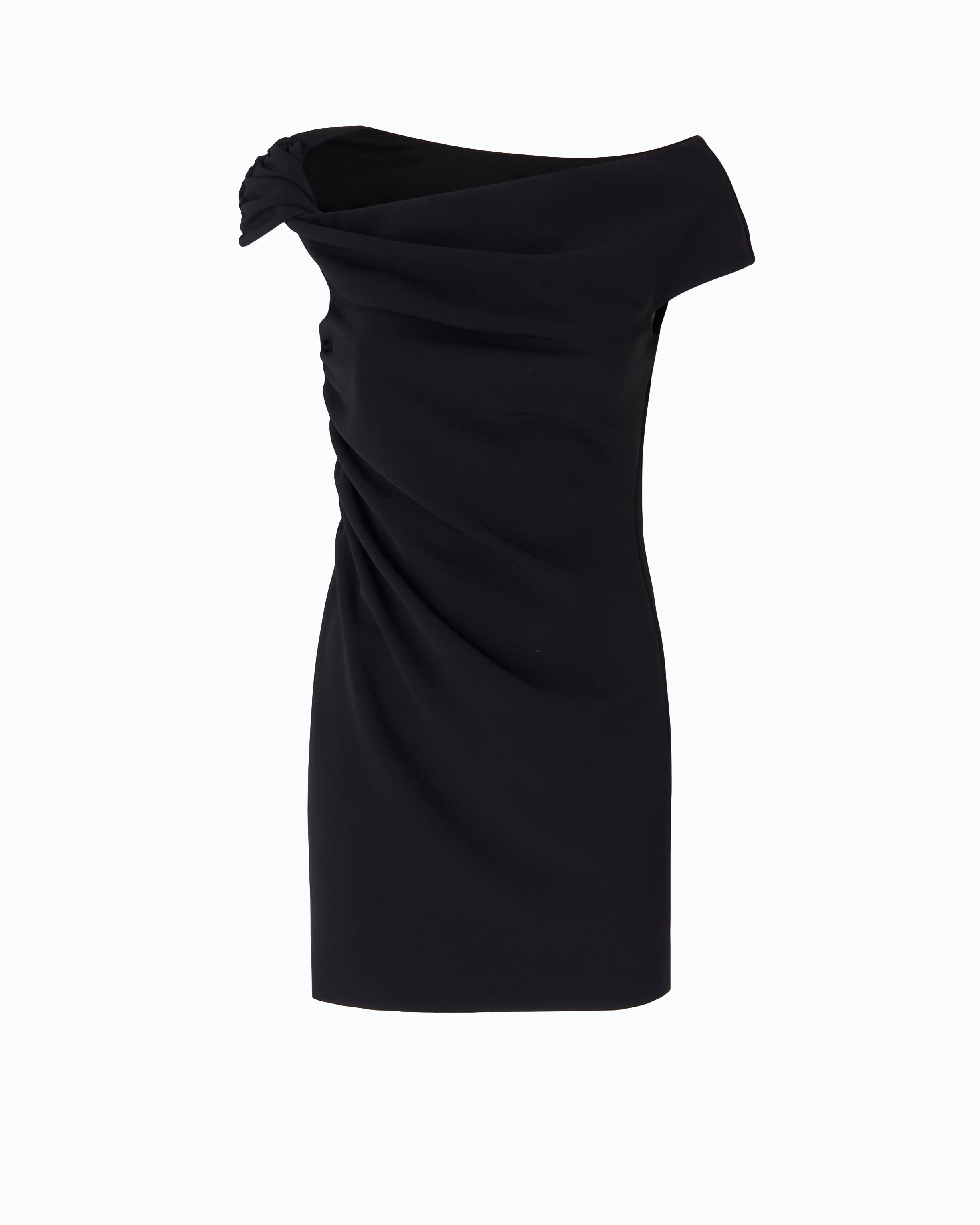 Pinko Carasino Dress sukienka mini czarna drapowana
