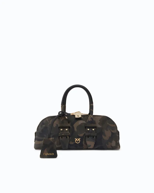 Pinko Escape Bag Horizontal torebka zamszowa moro U