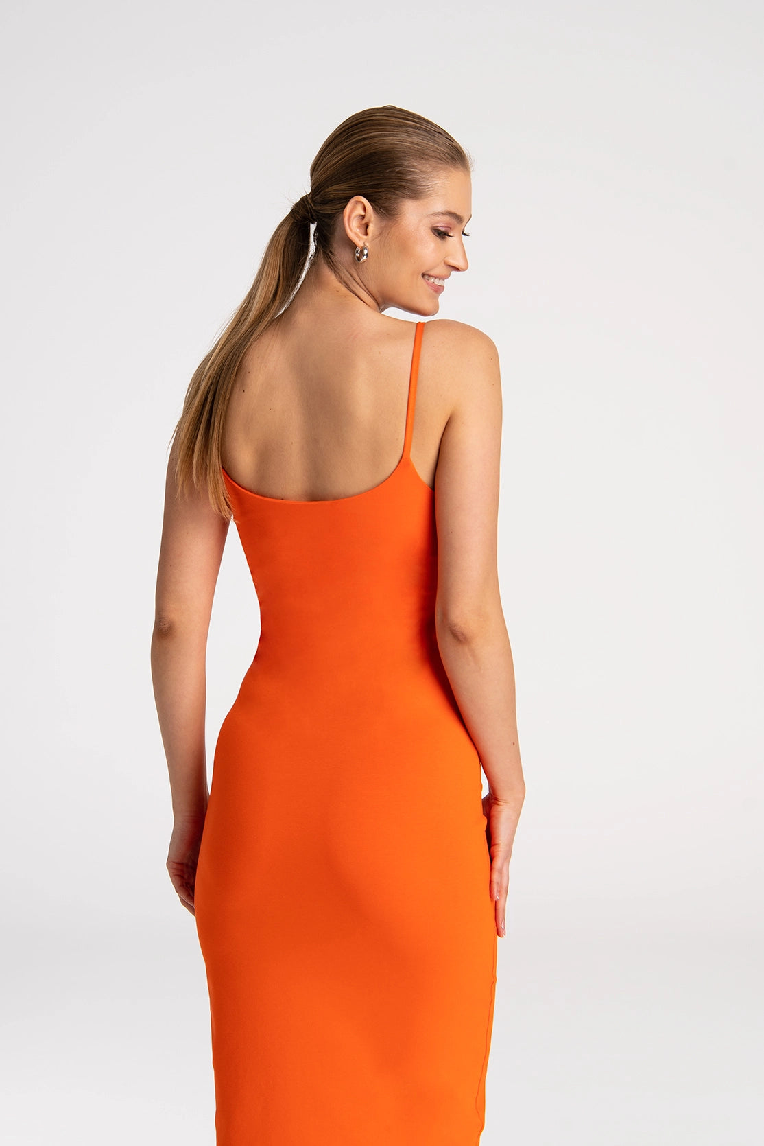Nudyess Soleil sukienka maxi Orange bawełniana