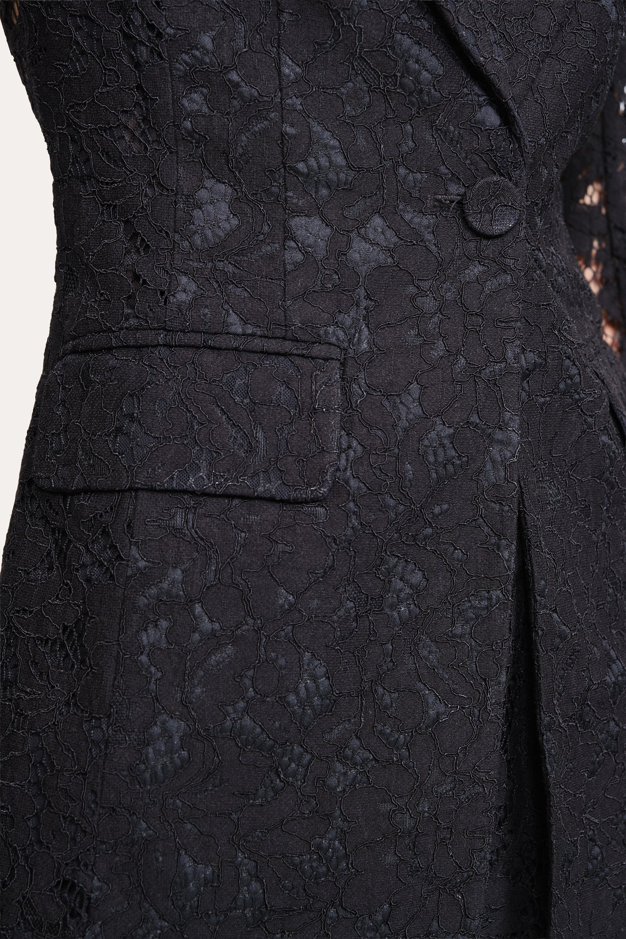 Elie Tahari Fleur Lace Blazer marynarka czarna koronka