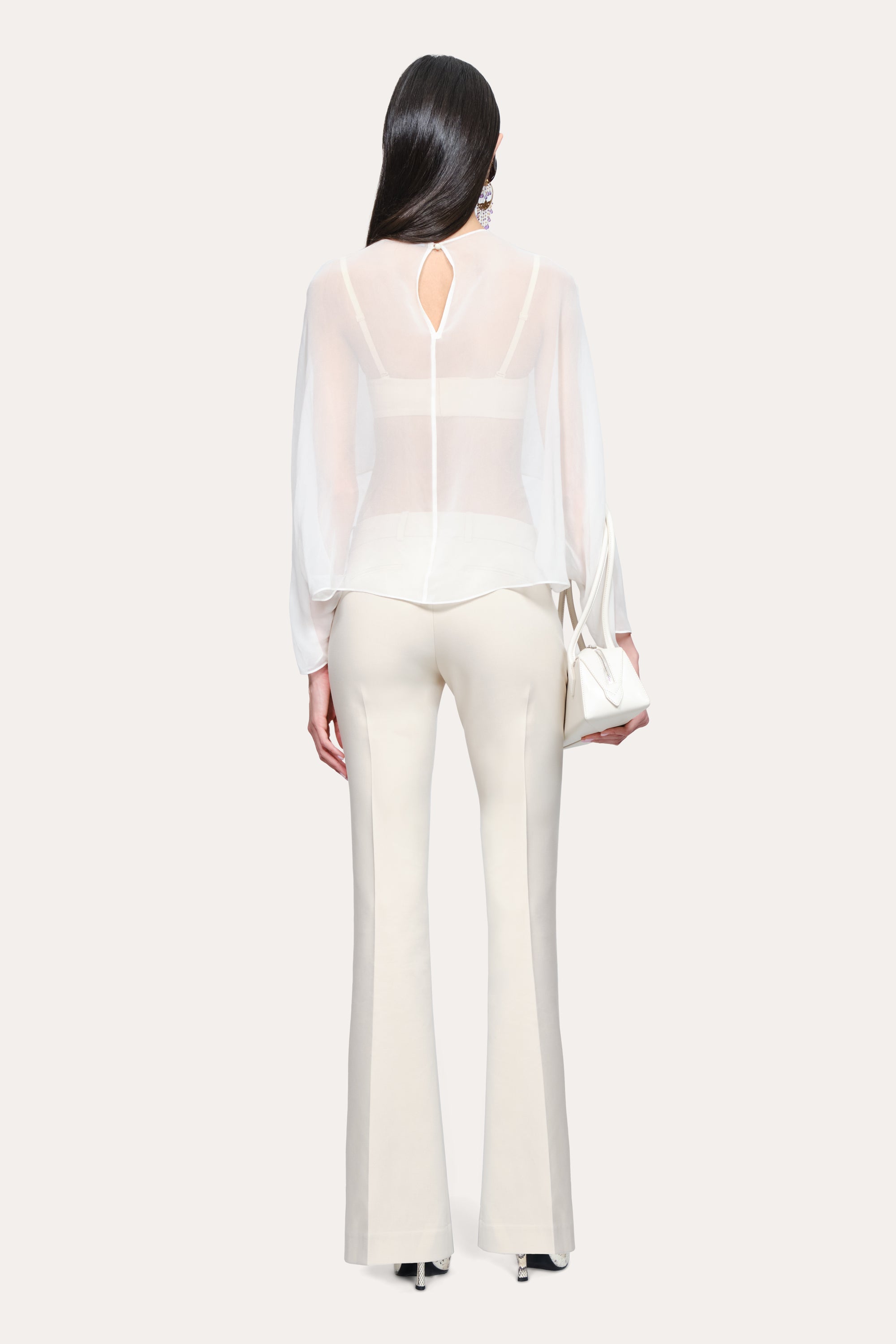 Elie Tahari Ella E4016206 spodnie białe dzwony