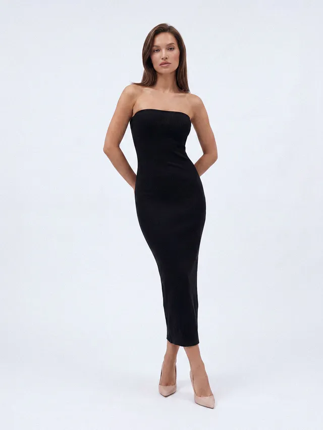 Nudyess Melrose sukienka midi czarna tuba