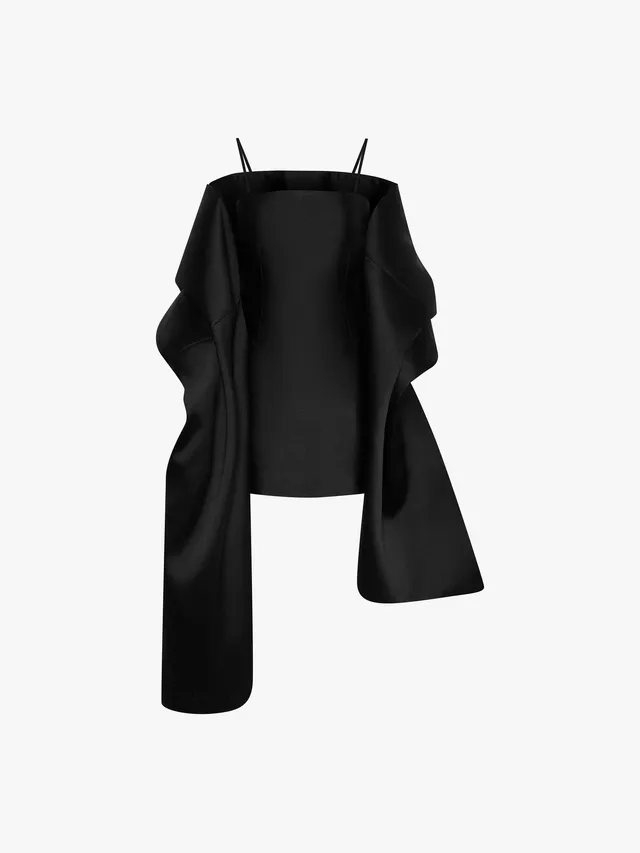 Solace London Bessette Mini sukienka czarna na ramiączkach