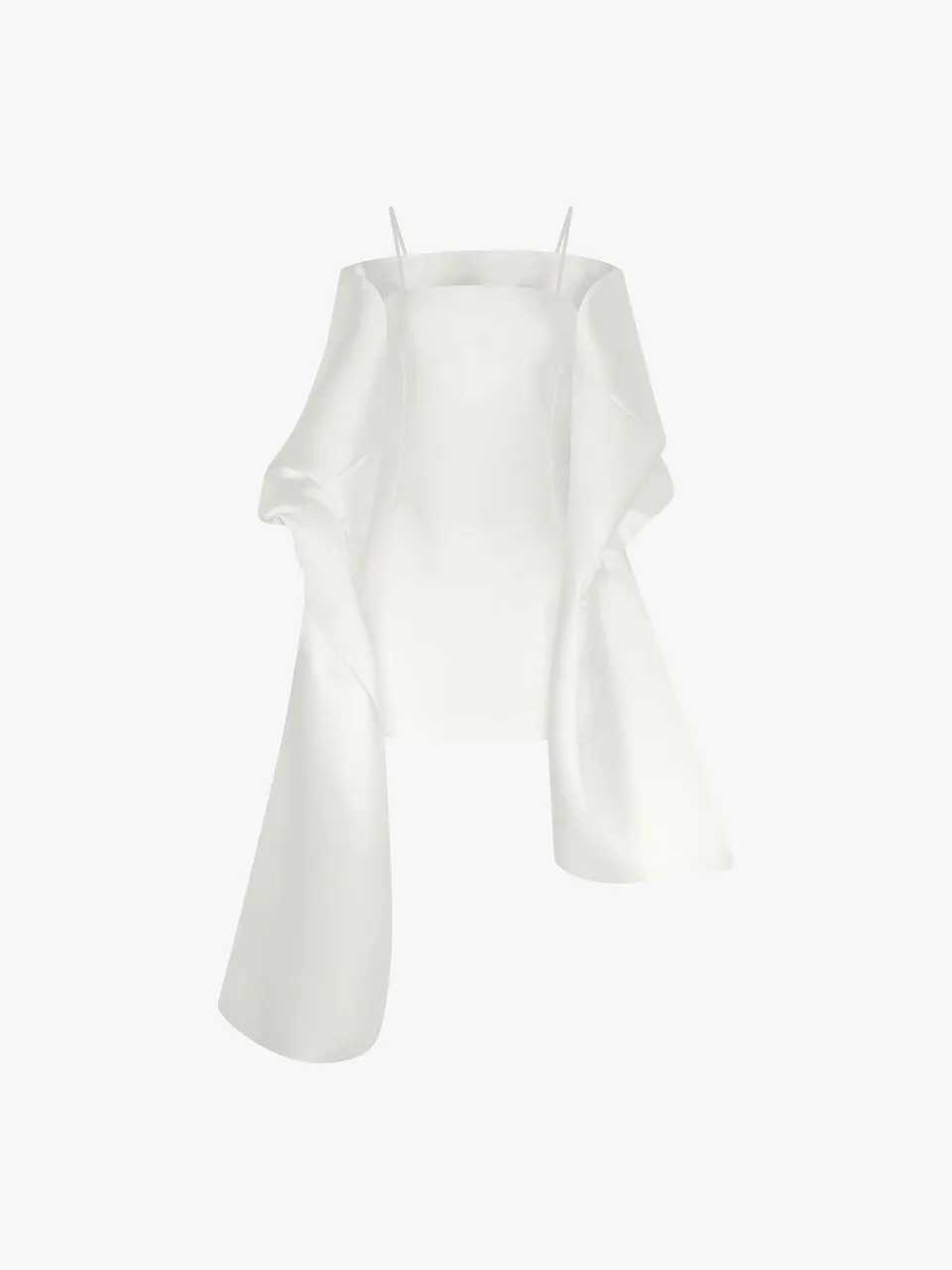 Solace London The Bessette Mini sukienka Cream cienkie ramiączka