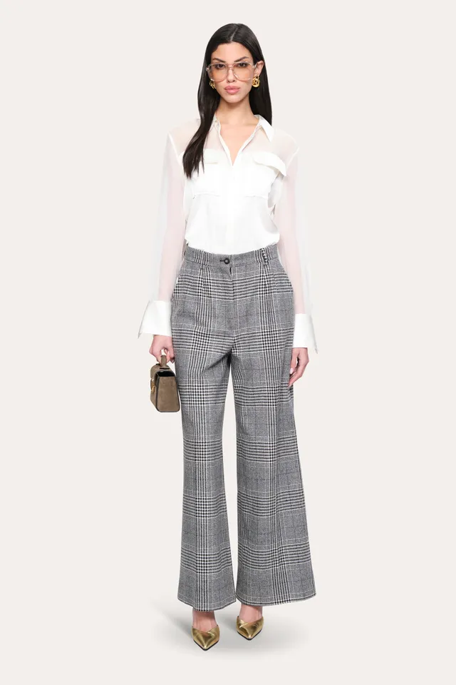 Elie Tahari Bia Silk Blouse bluzka perłowa jedwabna
