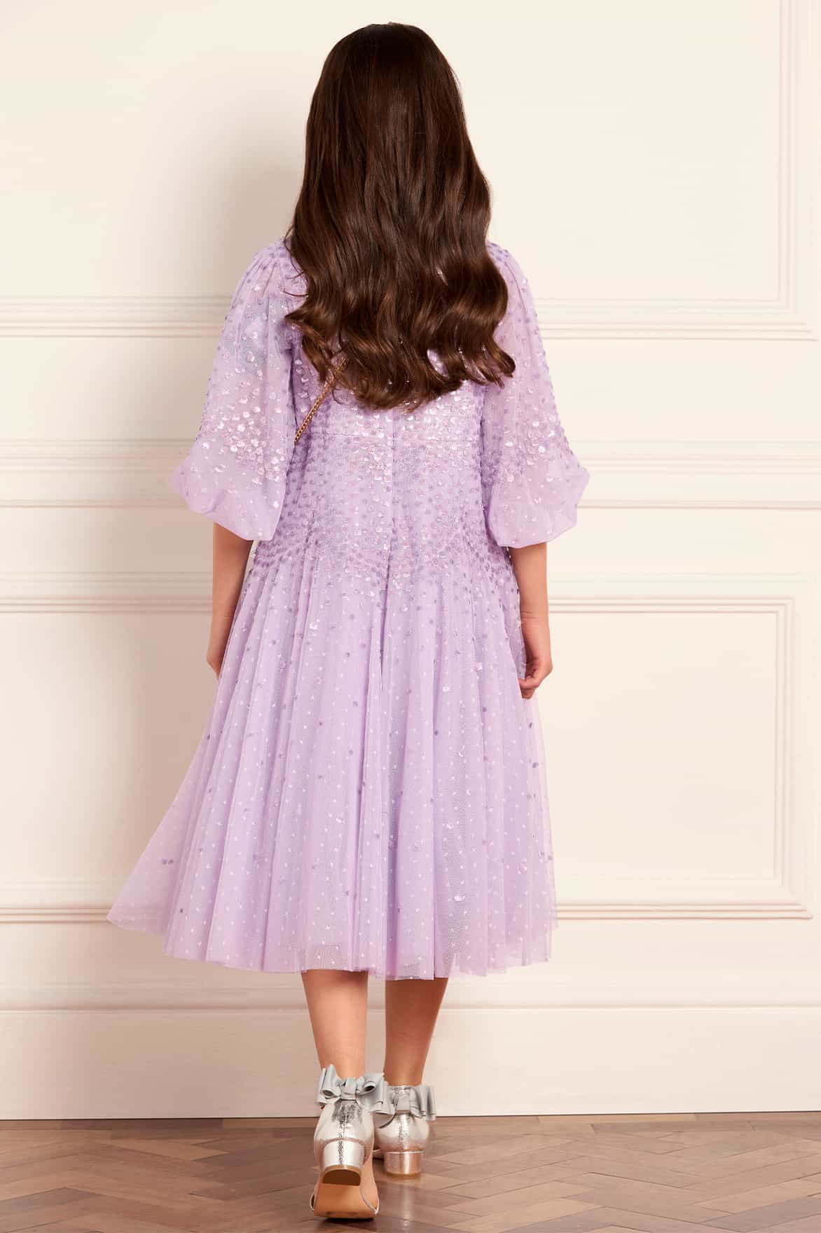 Needle & Thread Scallop Sequin sukienka dziewczęca Purple