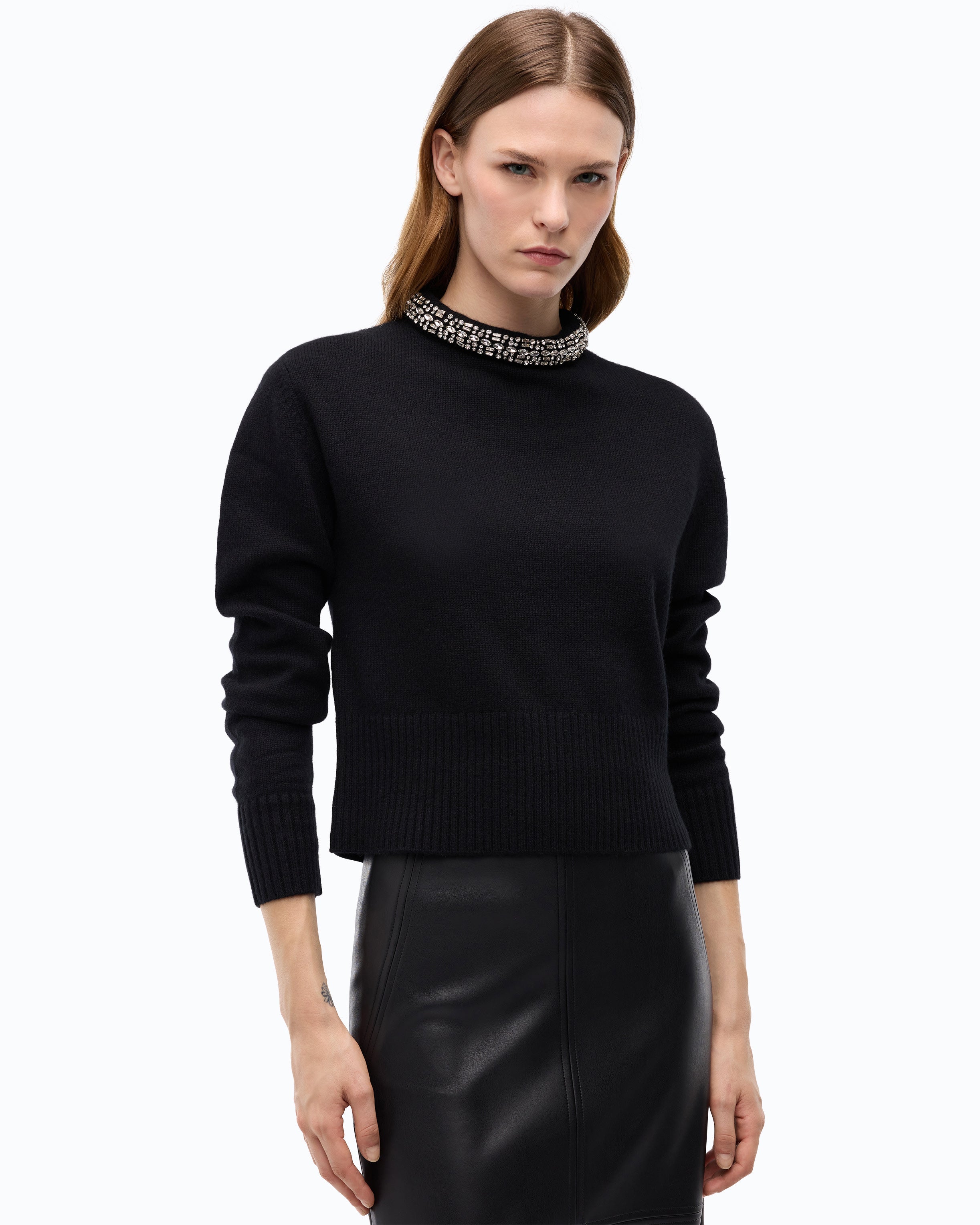 Pinko Berlino Sweater sweter czarny wełniany